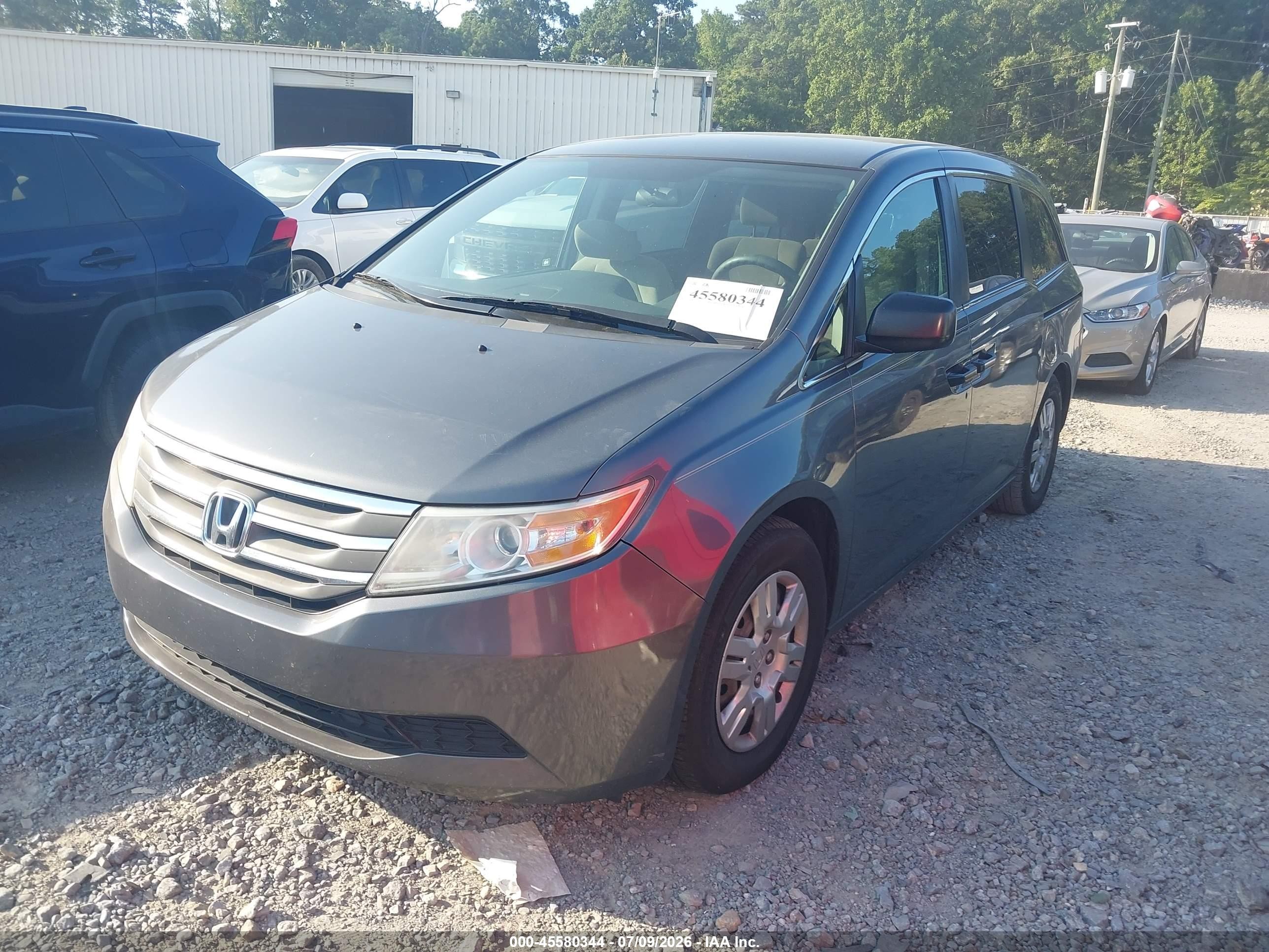2012 Honda Odyssey Lx Gray vin: 5FNRL5H24CB081091