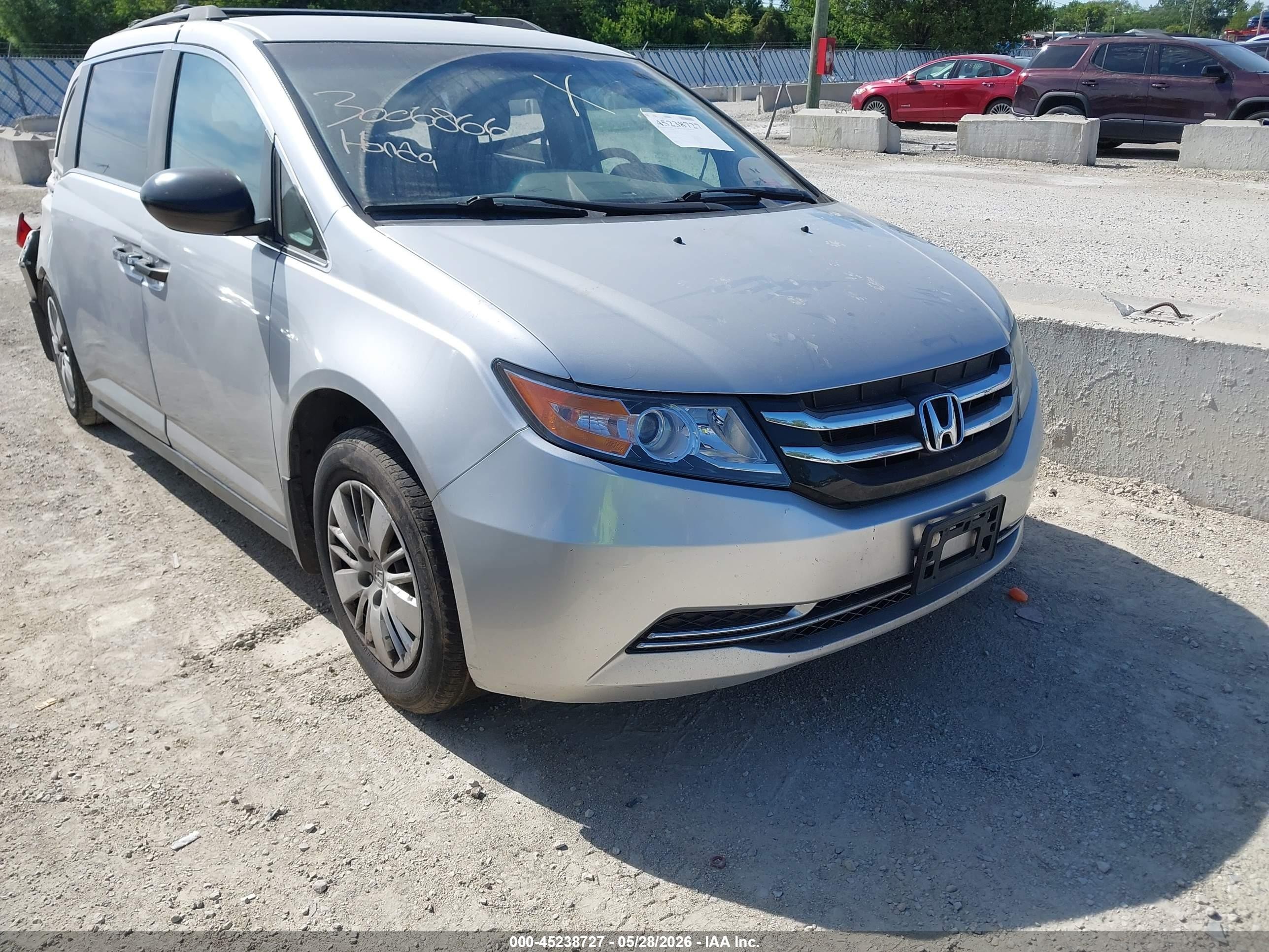 2014 Honda Odyssey Lx Silver vin: 5FNRL5H24EB007060