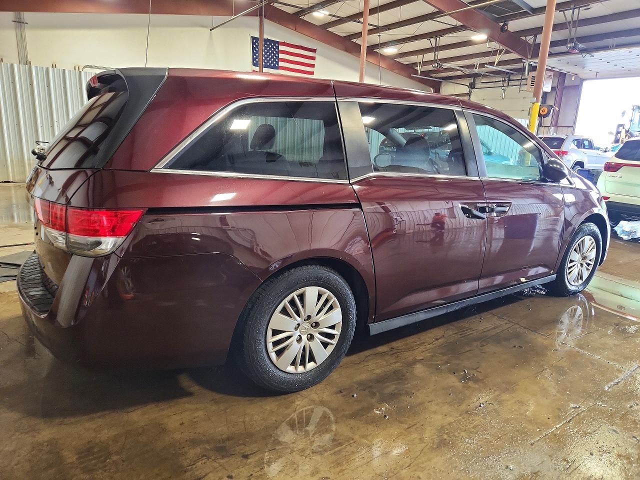 2015 Honda Odyssey Lx Maroon vin: 5FNRL5H24FB016973