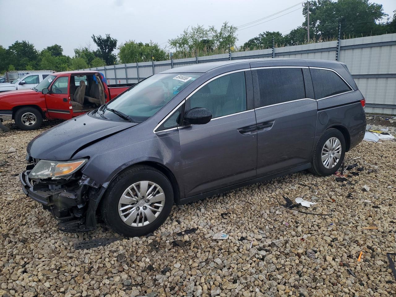 2015 Honda Odyssey Lx Gray vin: 5FNRL5H24FB130438