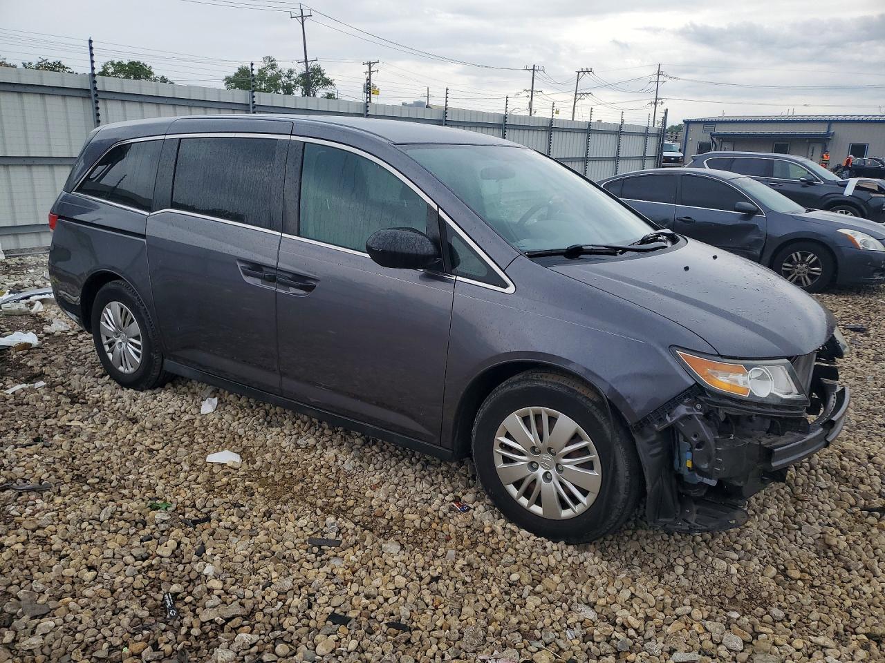 2015 Honda Odyssey Lx Gray vin: 5FNRL5H24FB130438