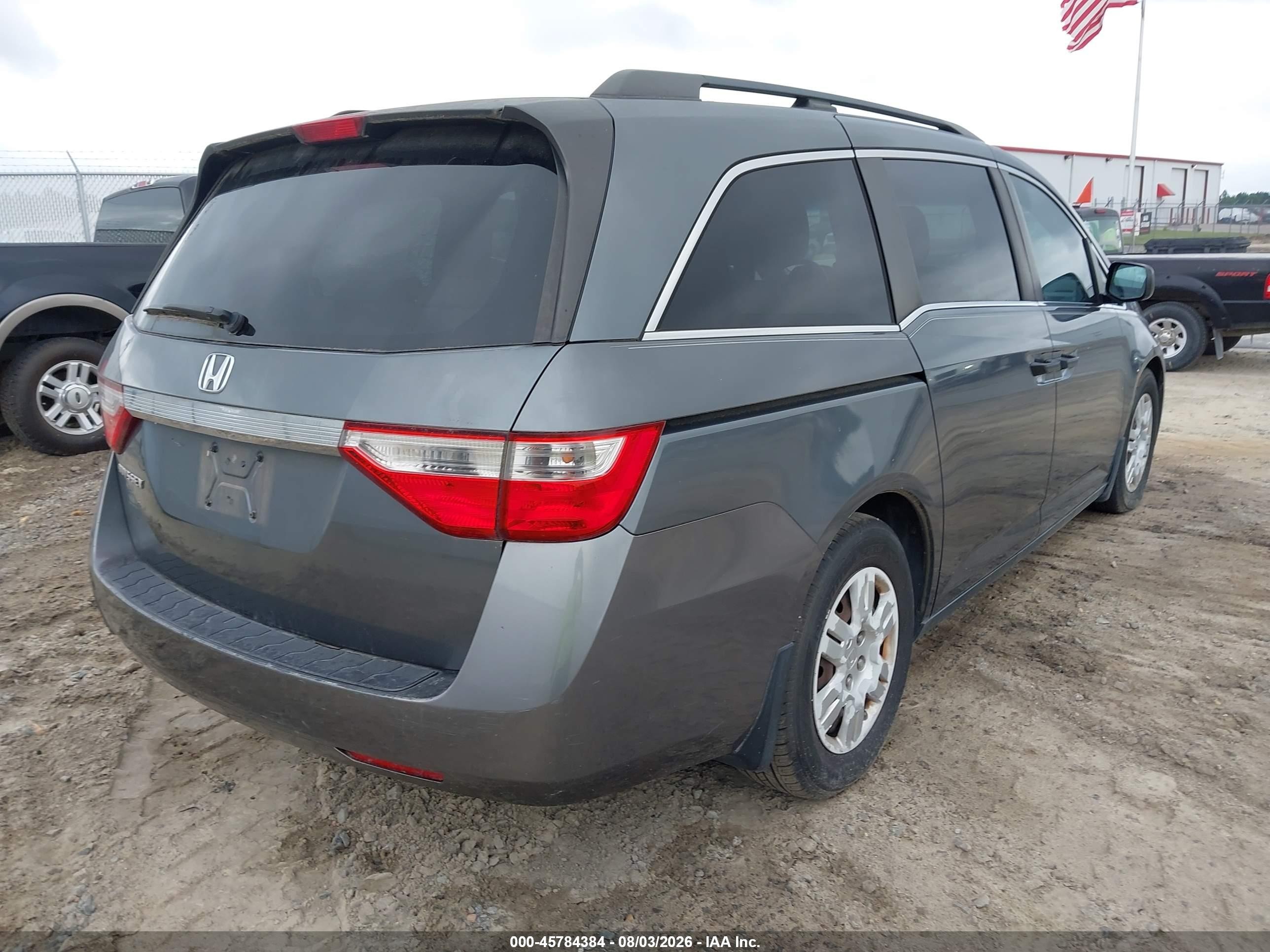 2011 Honda Odyssey Lx Gray vin: 5FNRL5H25BB027152