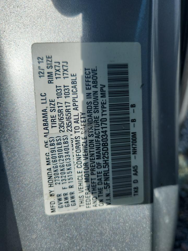 2013 Honda Odyssey Lx Silver vin: 5FNRL5H25DB034170