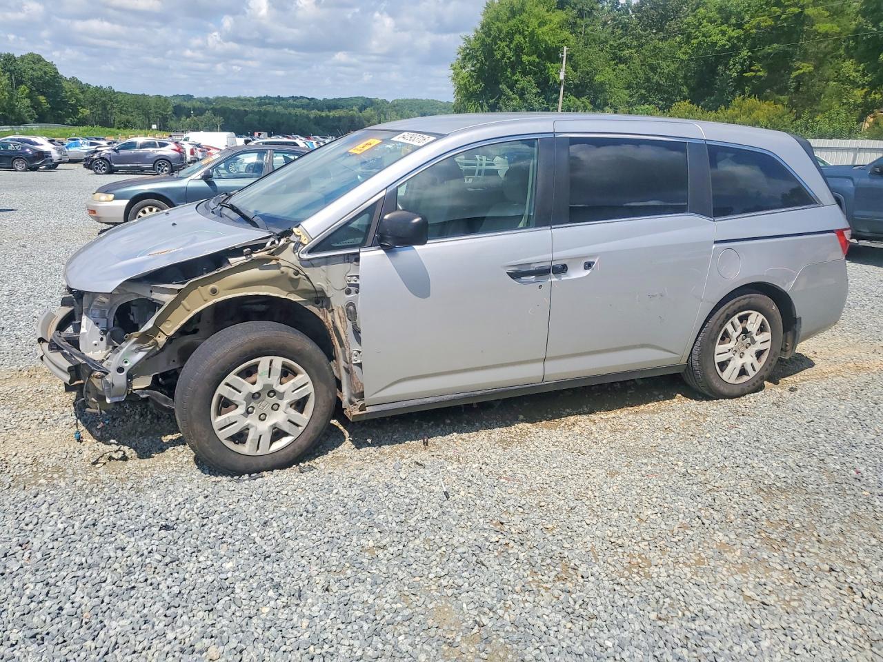 2013 Honda Odyssey Lx Silver vin: 5FNRL5H25DB048134