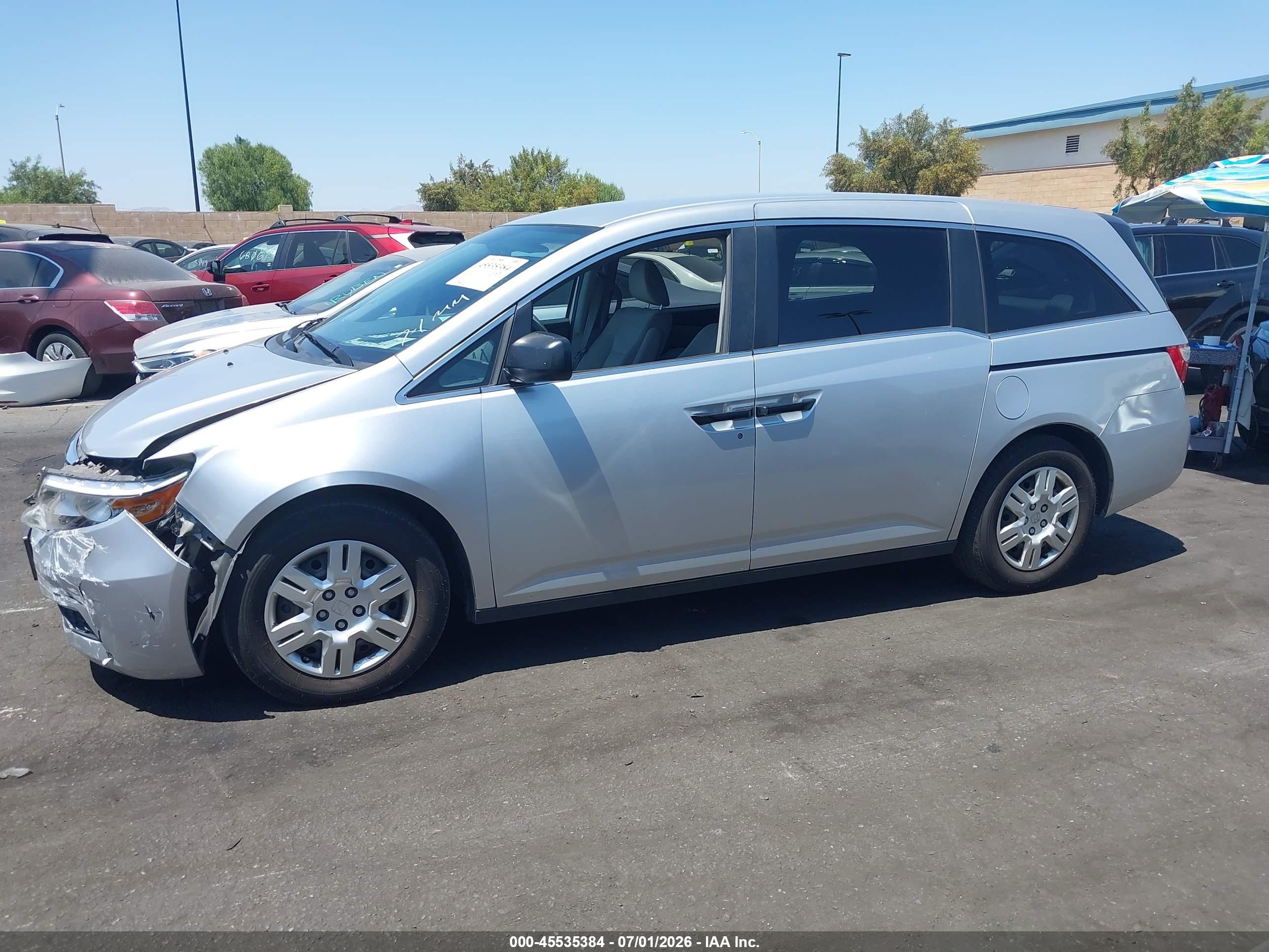 2013 Honda Odyssey Lx Silver vin: 5FNRL5H25DB062793