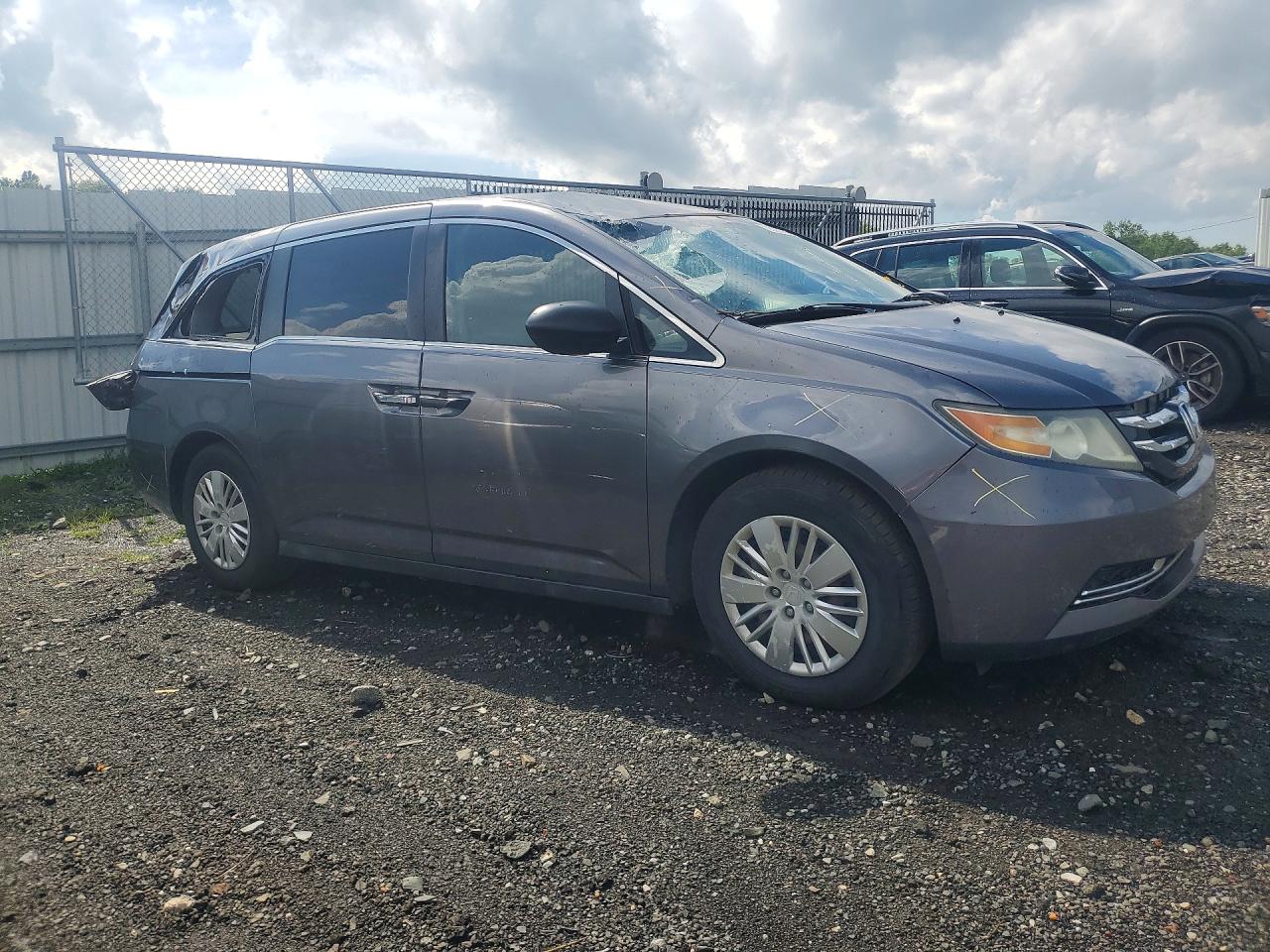 2014 Honda Odyssey Lx Gray vin: 5FNRL5H25EB012414