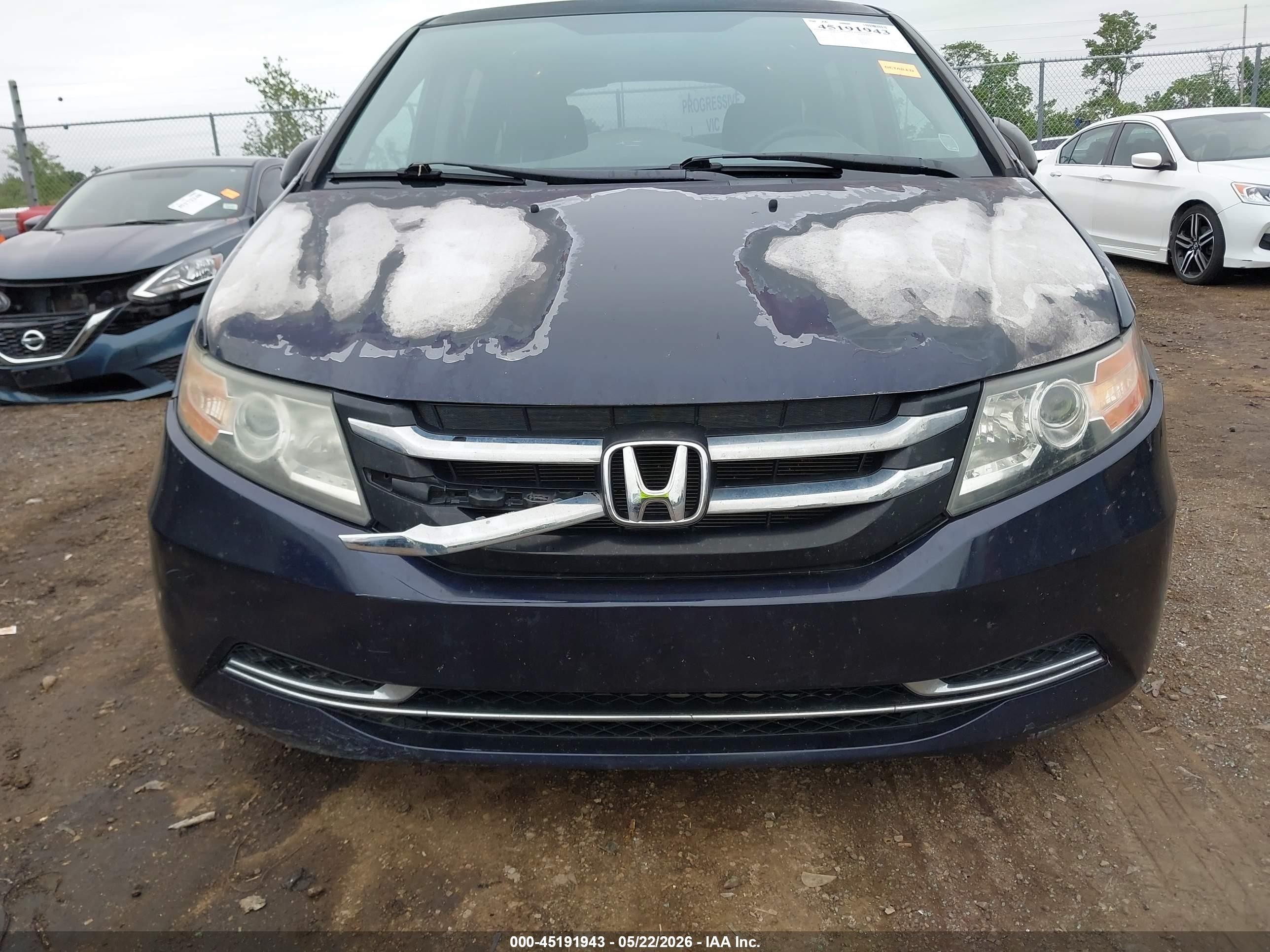 2014 Honda Odyssey Lx Blue vin: 5FNRL5H25EB013059