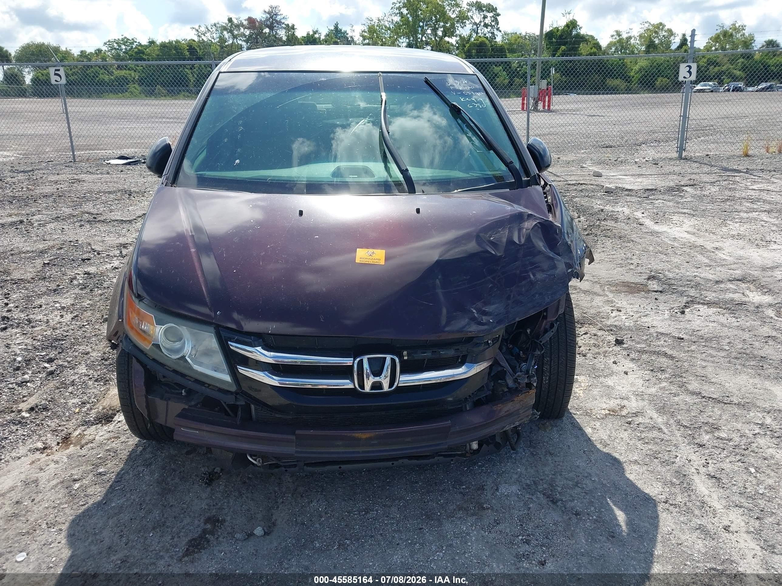 2014 Honda Odyssey Lx Maroon vin: 5FNRL5H25EB054422