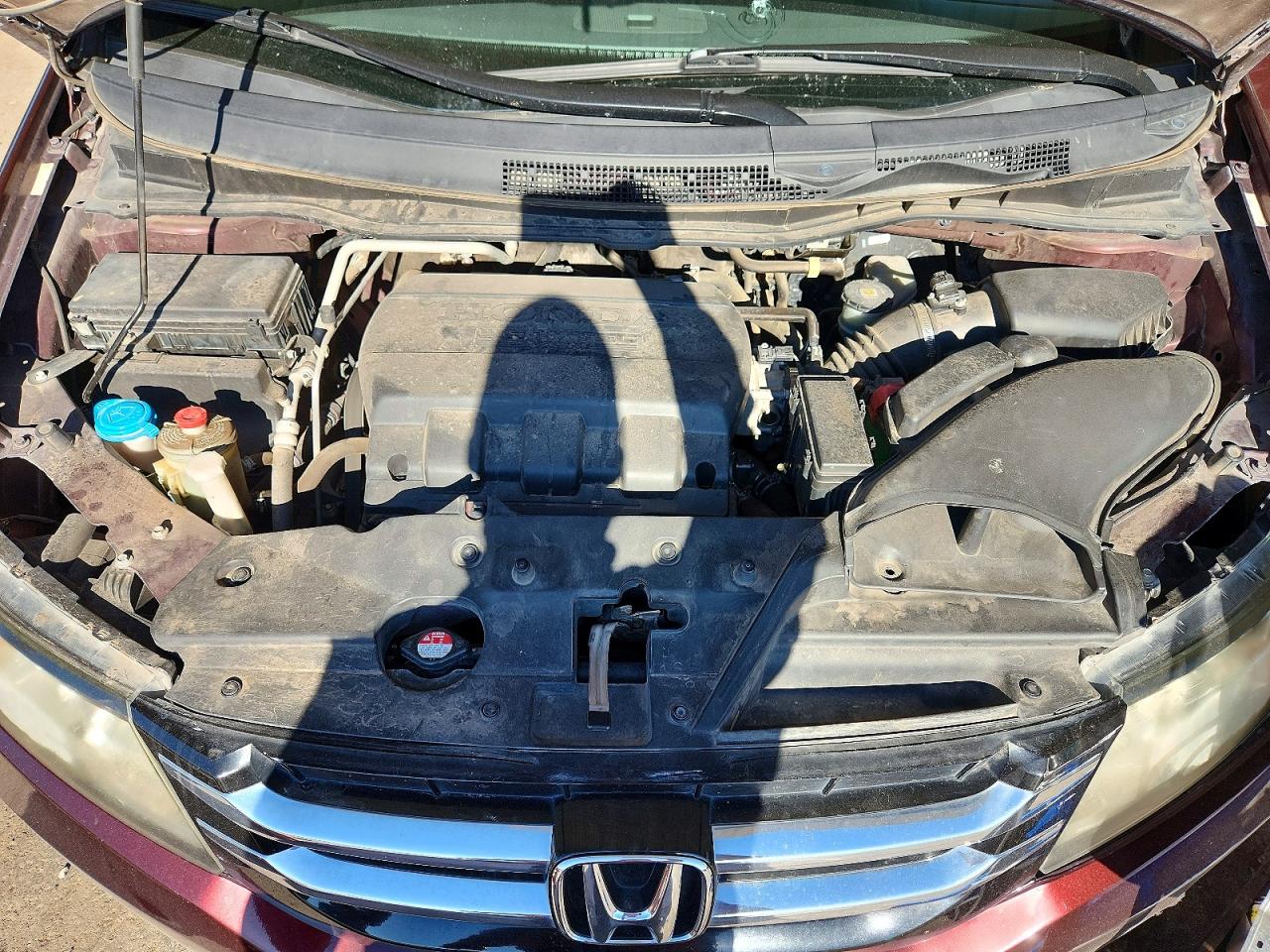 2014 Honda Odyssey Lx Burgundy vin: 5FNRL5H25EB067736