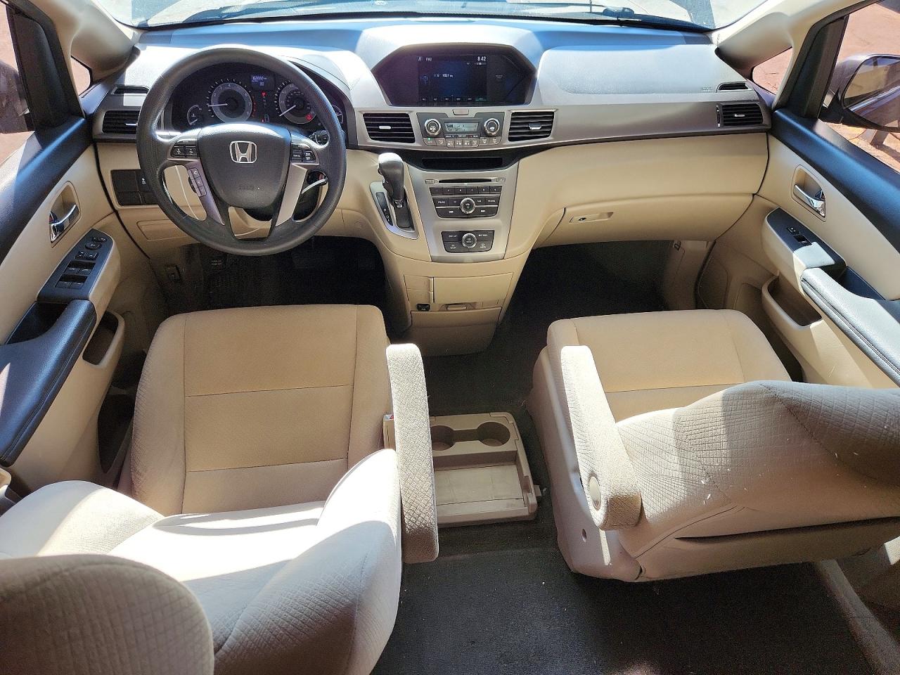 2014 Honda Odyssey Lx Burgundy vin: 5FNRL5H25EB067736