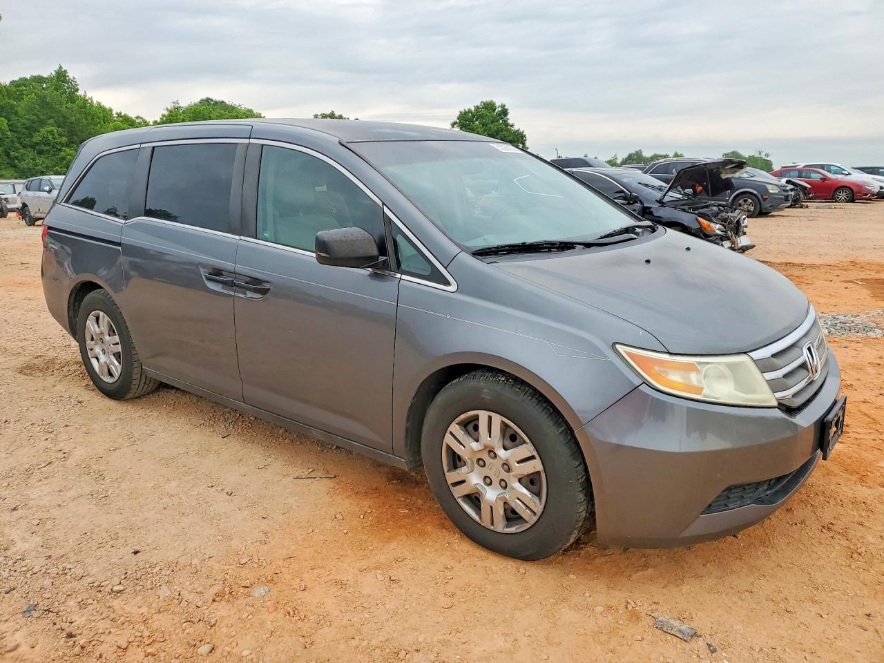 2011 Honda Odyssey Lx Gray vin: 5FNRL5H26BB006942