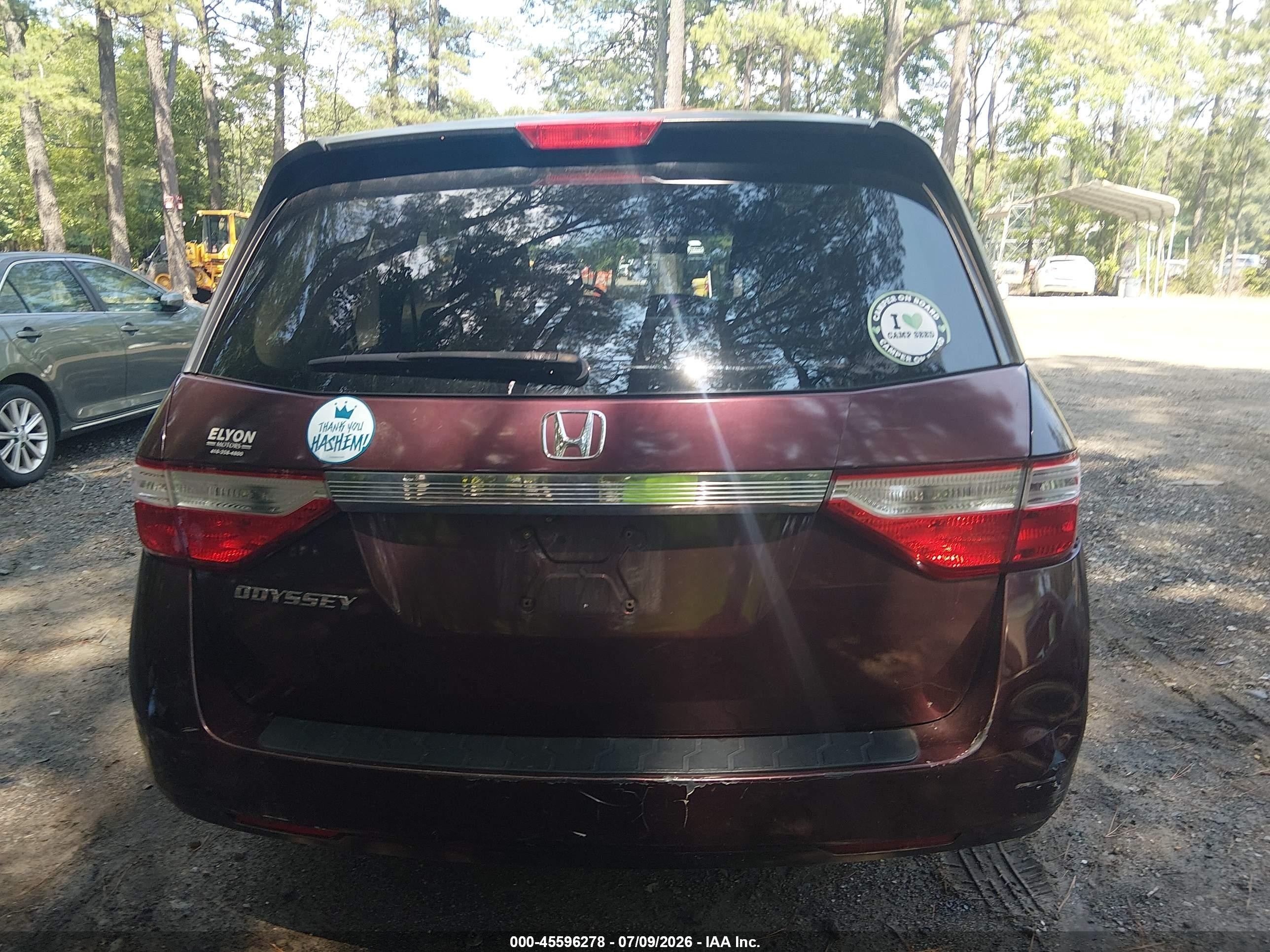 2013 Honda Odyssey Lx Темно-бордовый vin: 5FNRL5H26DB088853