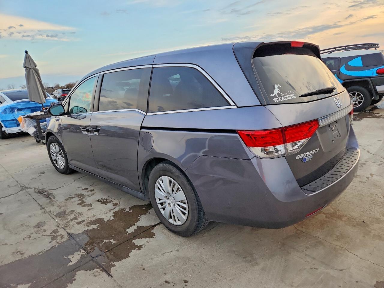 2014 Honda Odyssey Lx Gray vin: 5FNRL5H26EB011191
