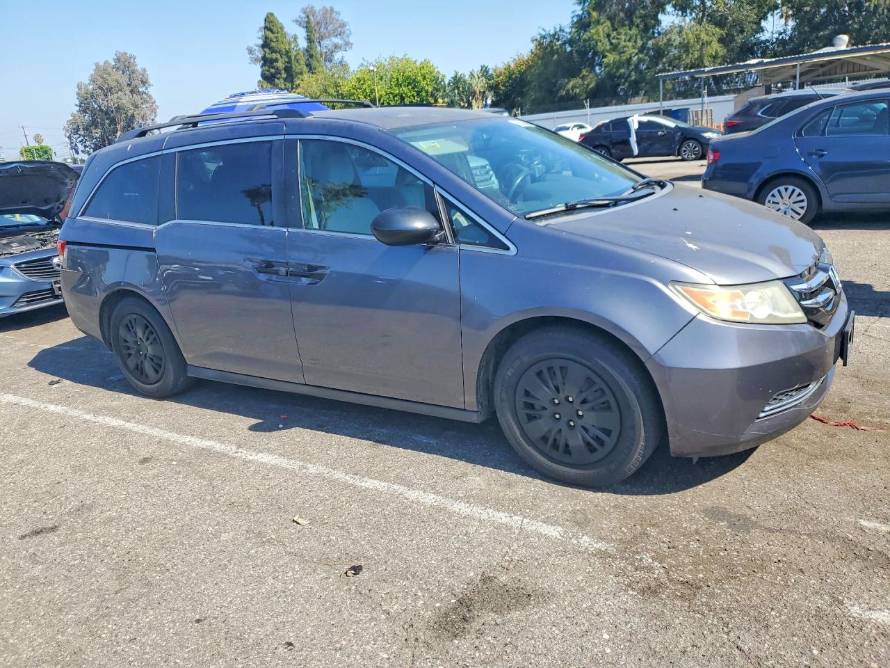 2014 Honda Odyssey Lx Gray vin: 5FNRL5H26EB014477