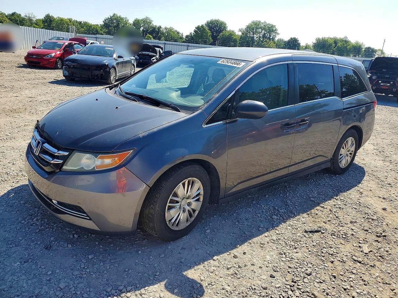 2014 Honda Odyssey Lx Gray vin: 5FNRL5H26EB122954