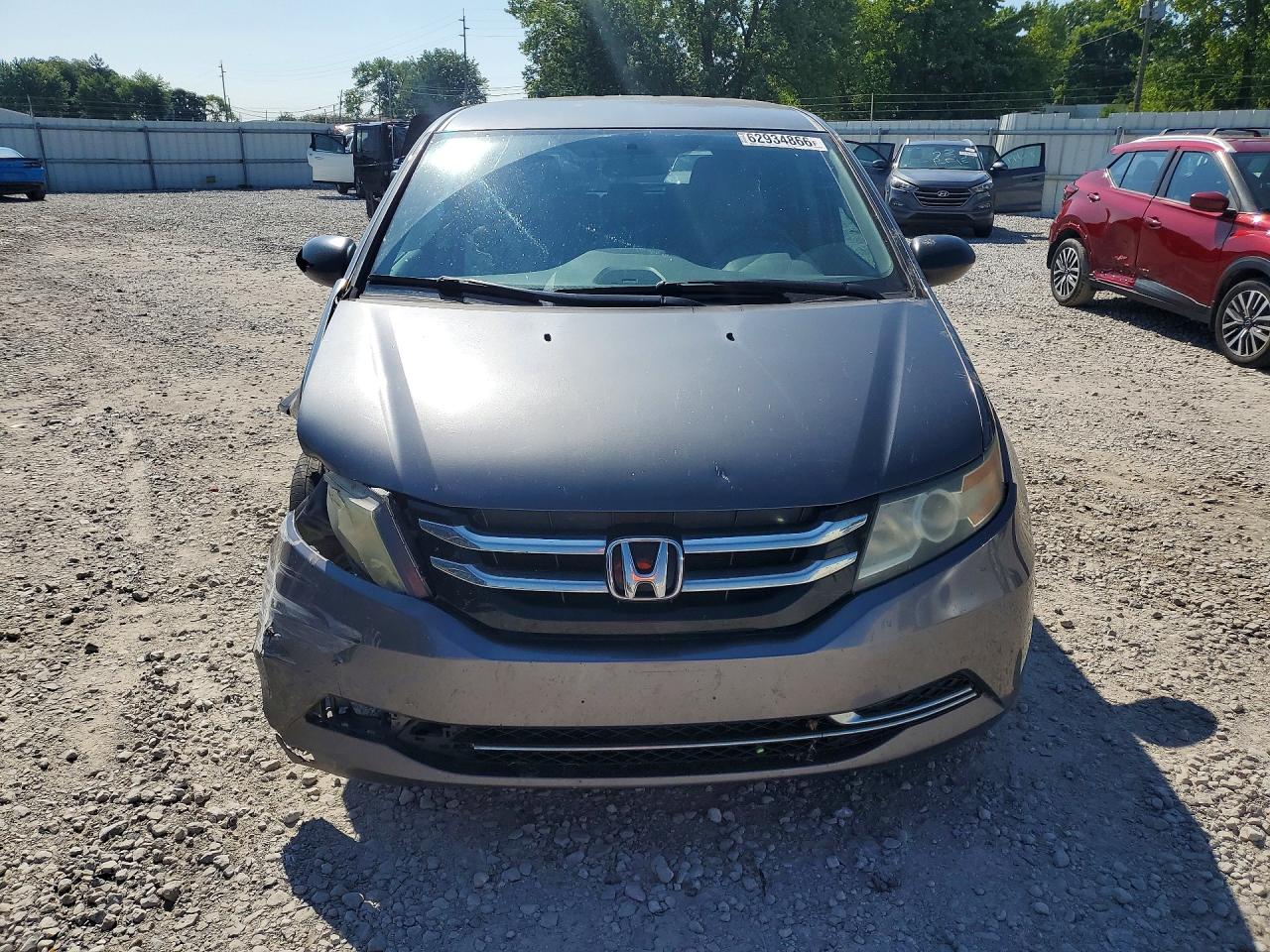 2014 Honda Odyssey Lx Gray vin: 5FNRL5H26EB122954