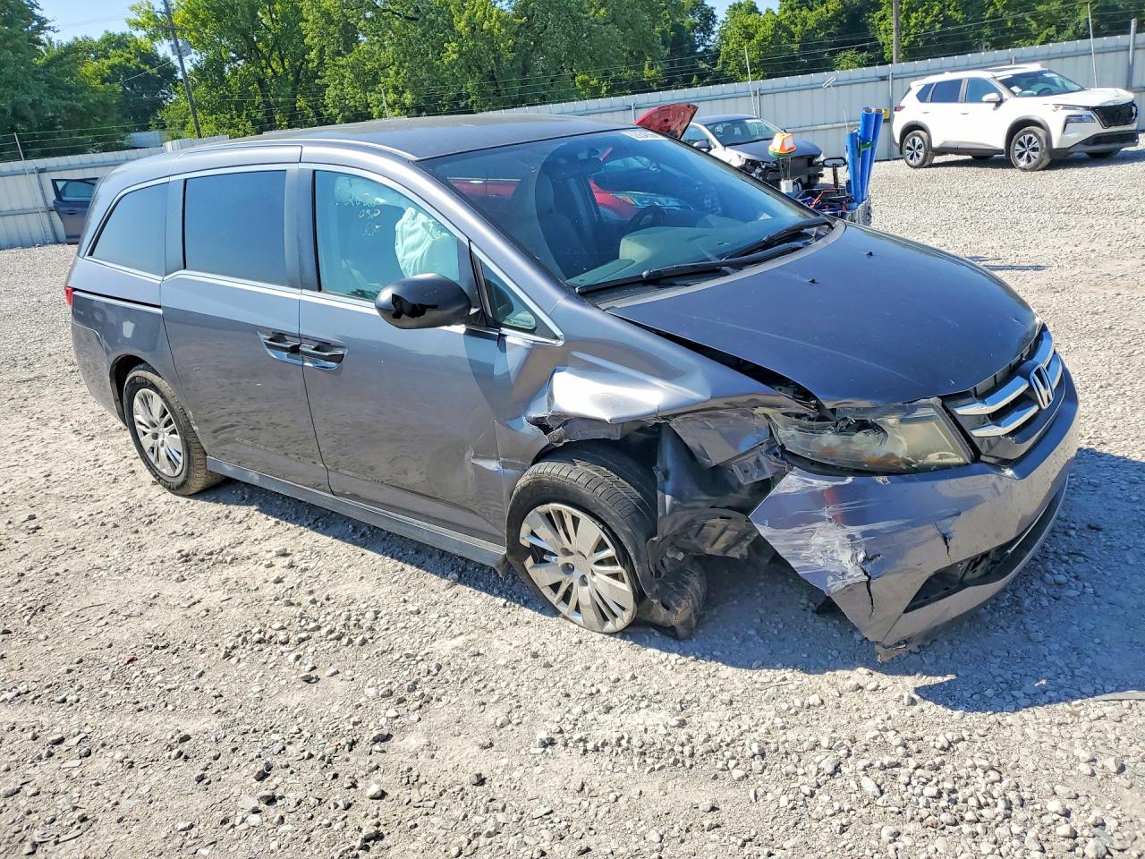 2014 Honda Odyssey Lx Gray vin: 5FNRL5H26EB122954