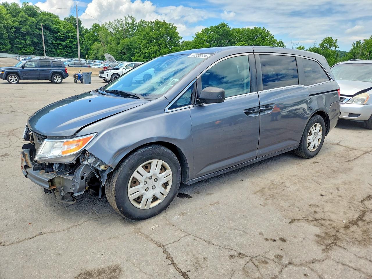 2013 Honda Odyssey Lx Gray vin: 5FNRL5H27DB059328