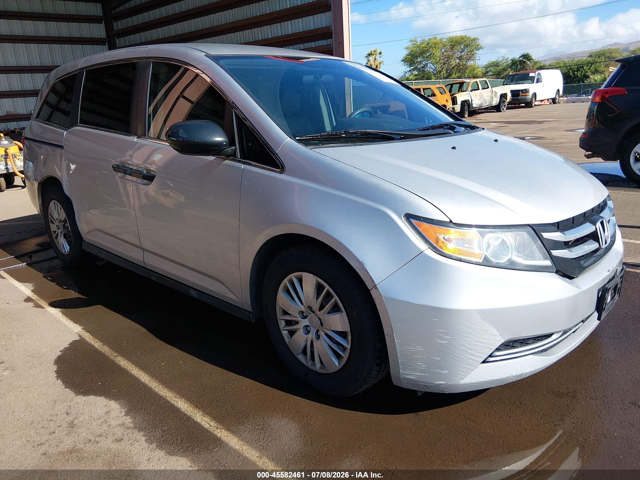 2014 Honda Odyssey Lx Silver vin: 5FNRL5H27EB042708