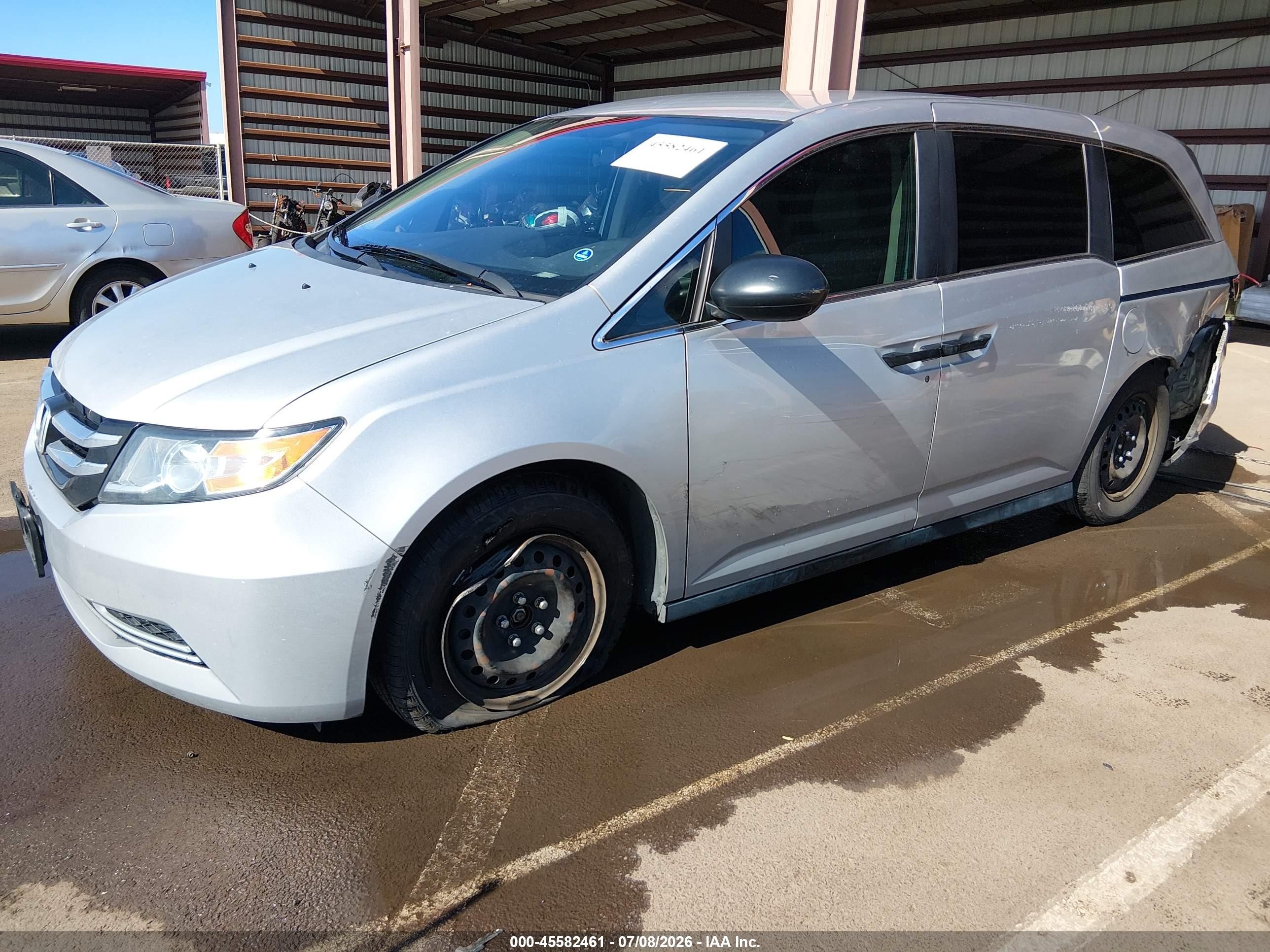 2014 Honda Odyssey Lx Silver vin: 5FNRL5H27EB042708