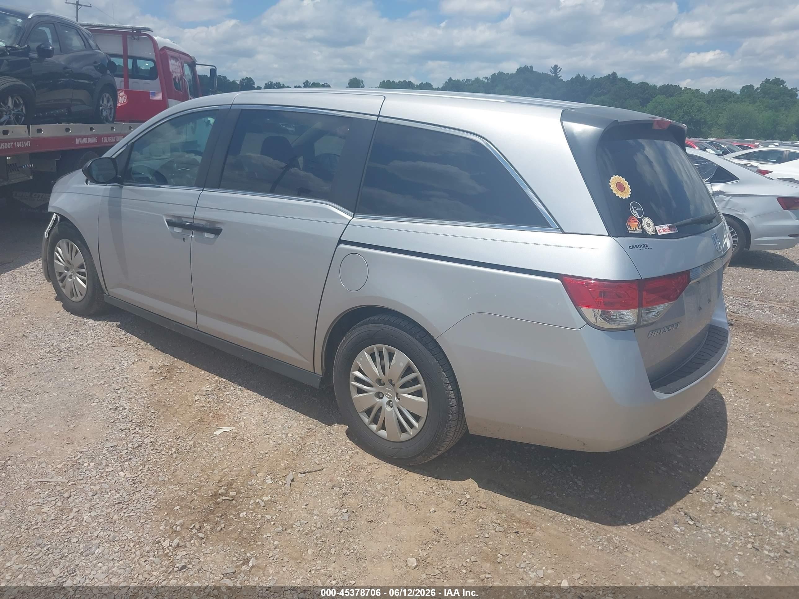 2015 Honda Odyssey Lx Серый vin: 5FNRL5H27FB087309