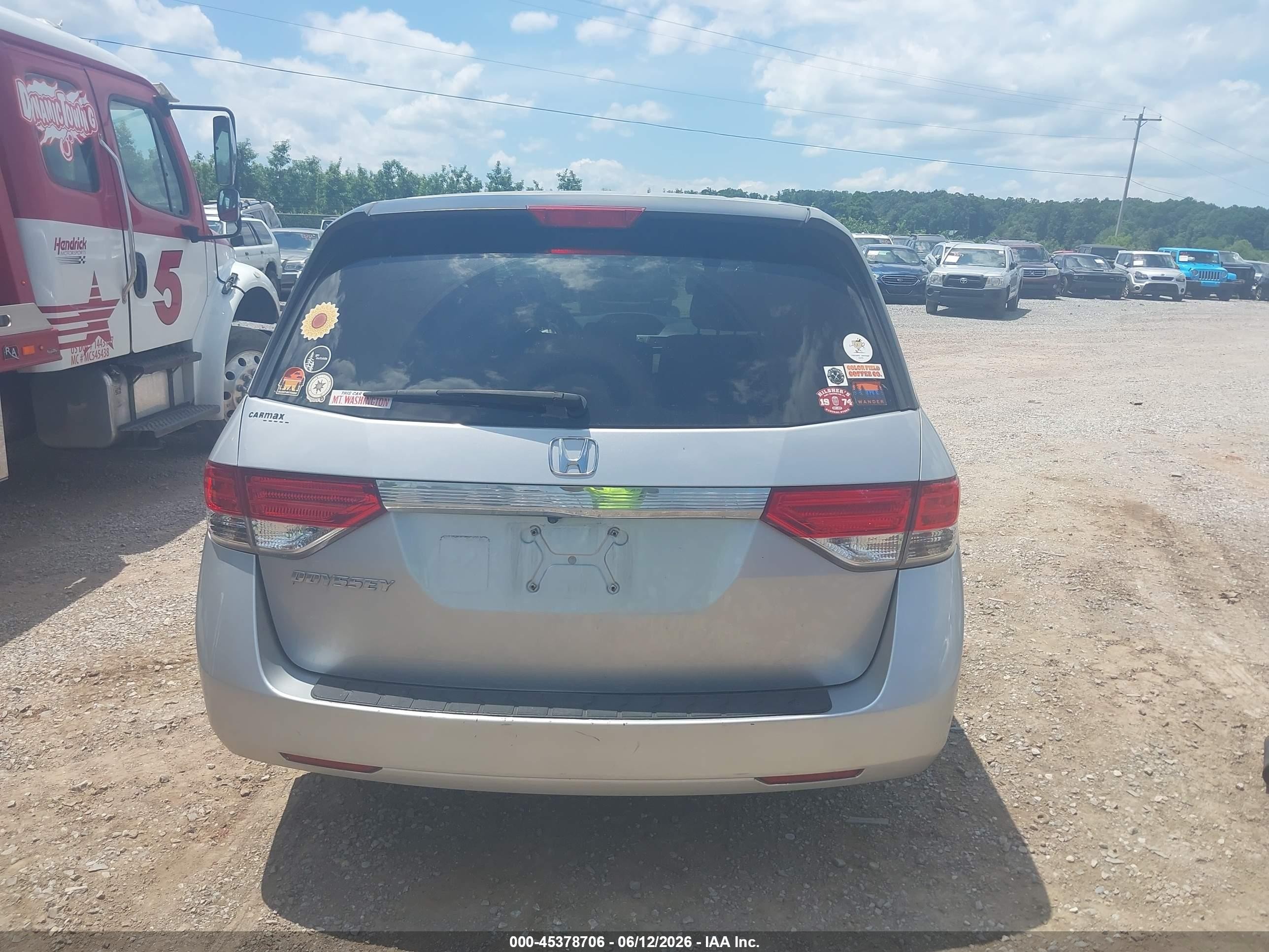 2015 Honda Odyssey Lx Серый vin: 5FNRL5H27FB087309