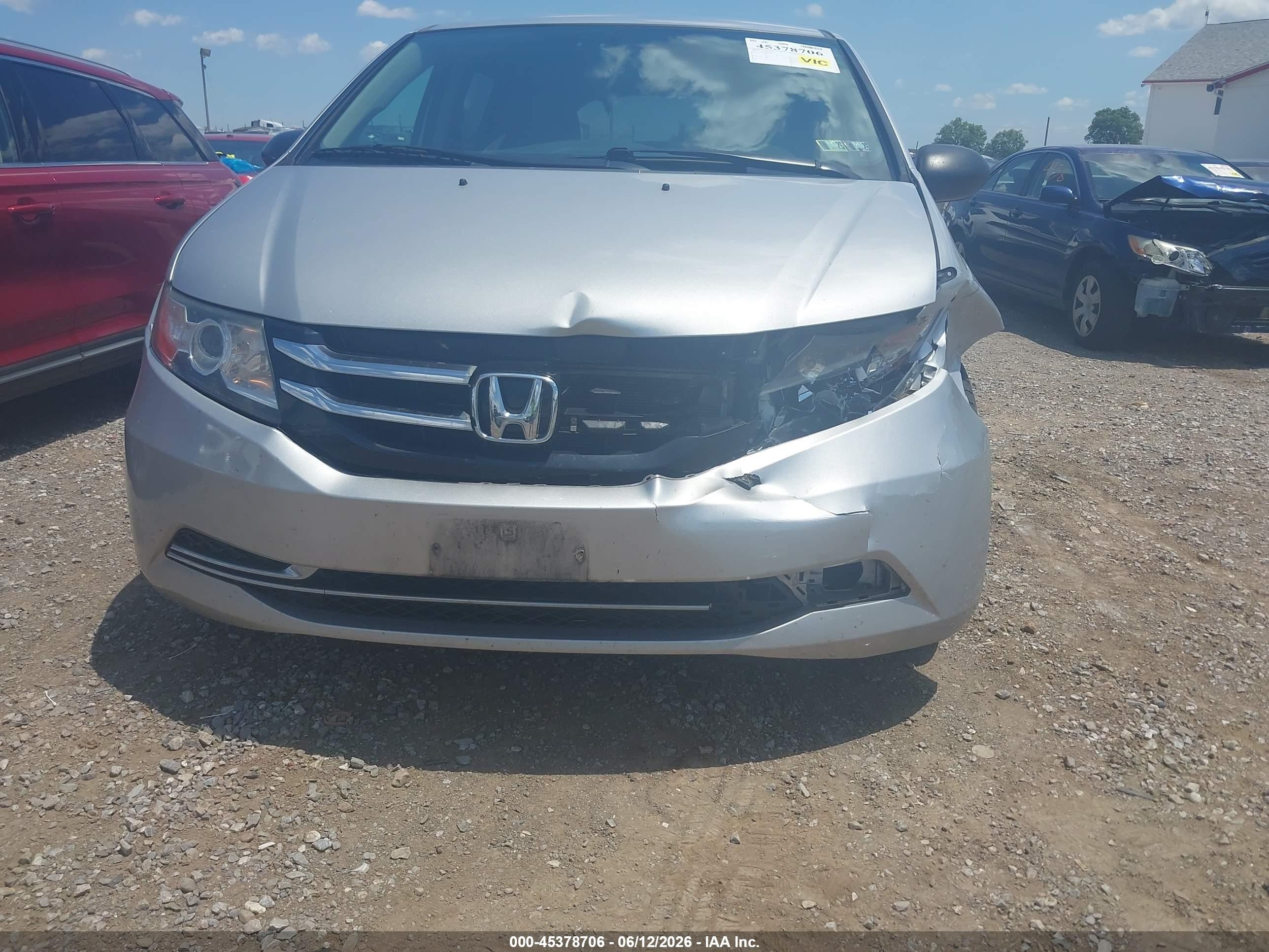 2015 Honda Odyssey Lx Серый vin: 5FNRL5H27FB087309