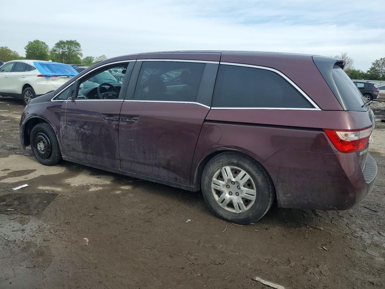 2011 Honda Odyssey Lx Maroon vin: 5FNRL5H28BB021314