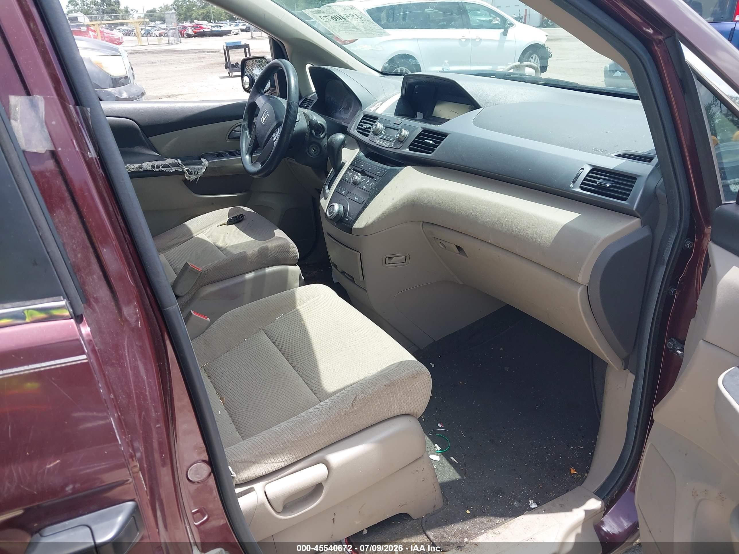 2012 Honda Odyssey Lx Бордовый vin: 5FNRL5H28CB089808