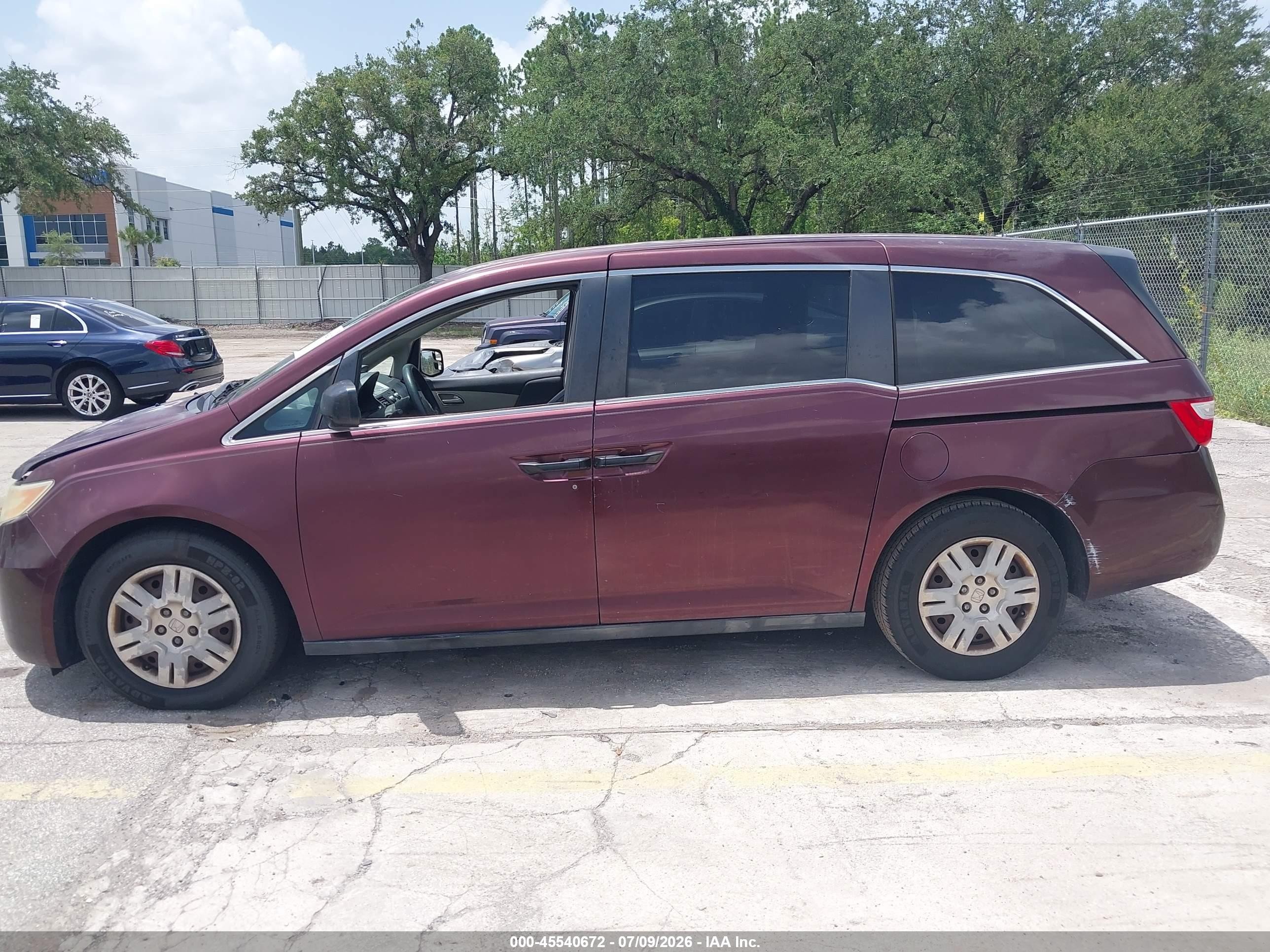 2012 Honda Odyssey Lx Бордовый vin: 5FNRL5H28CB089808