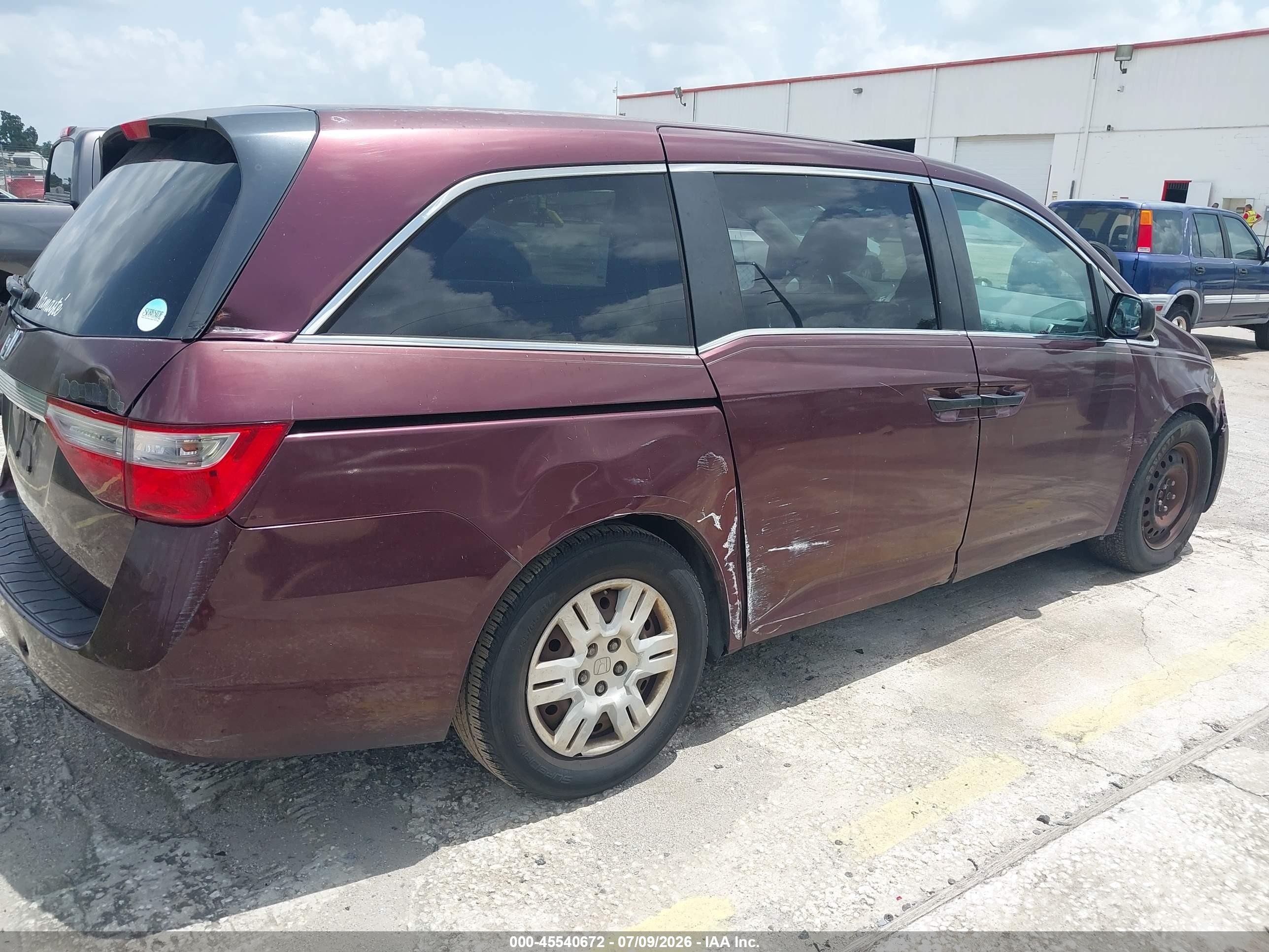 2012 Honda Odyssey Lx Бордовый vin: 5FNRL5H28CB089808