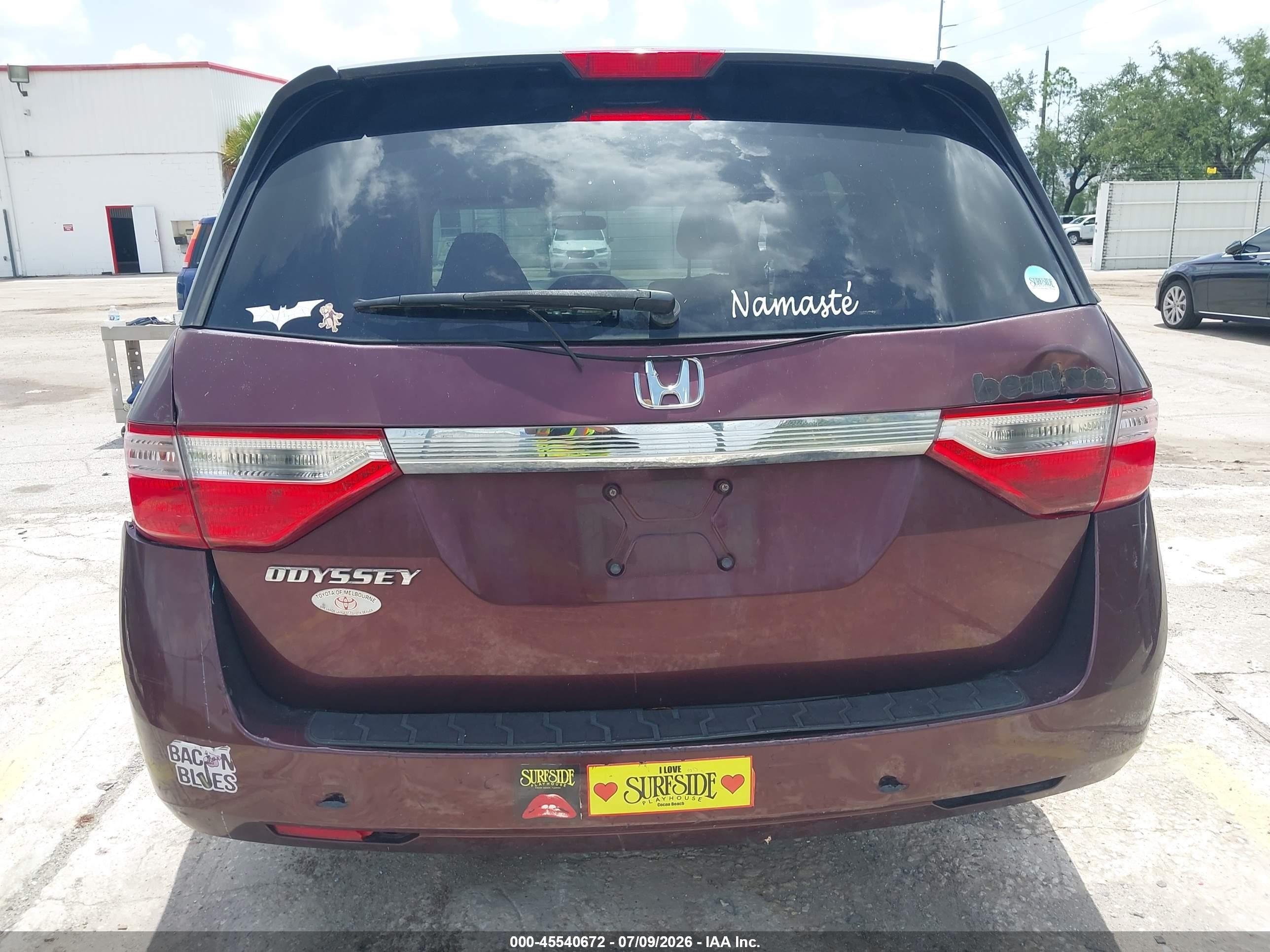 2012 Honda Odyssey Lx Бордовый vin: 5FNRL5H28CB089808