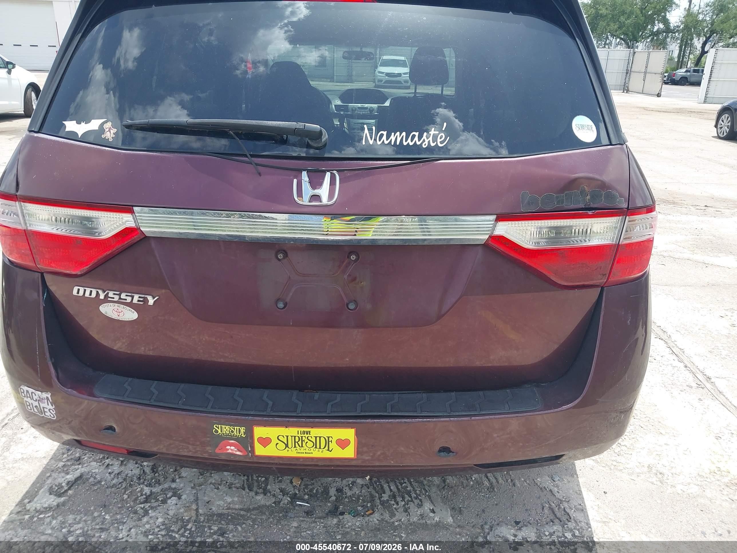 2012 Honda Odyssey Lx Бордовый vin: 5FNRL5H28CB089808