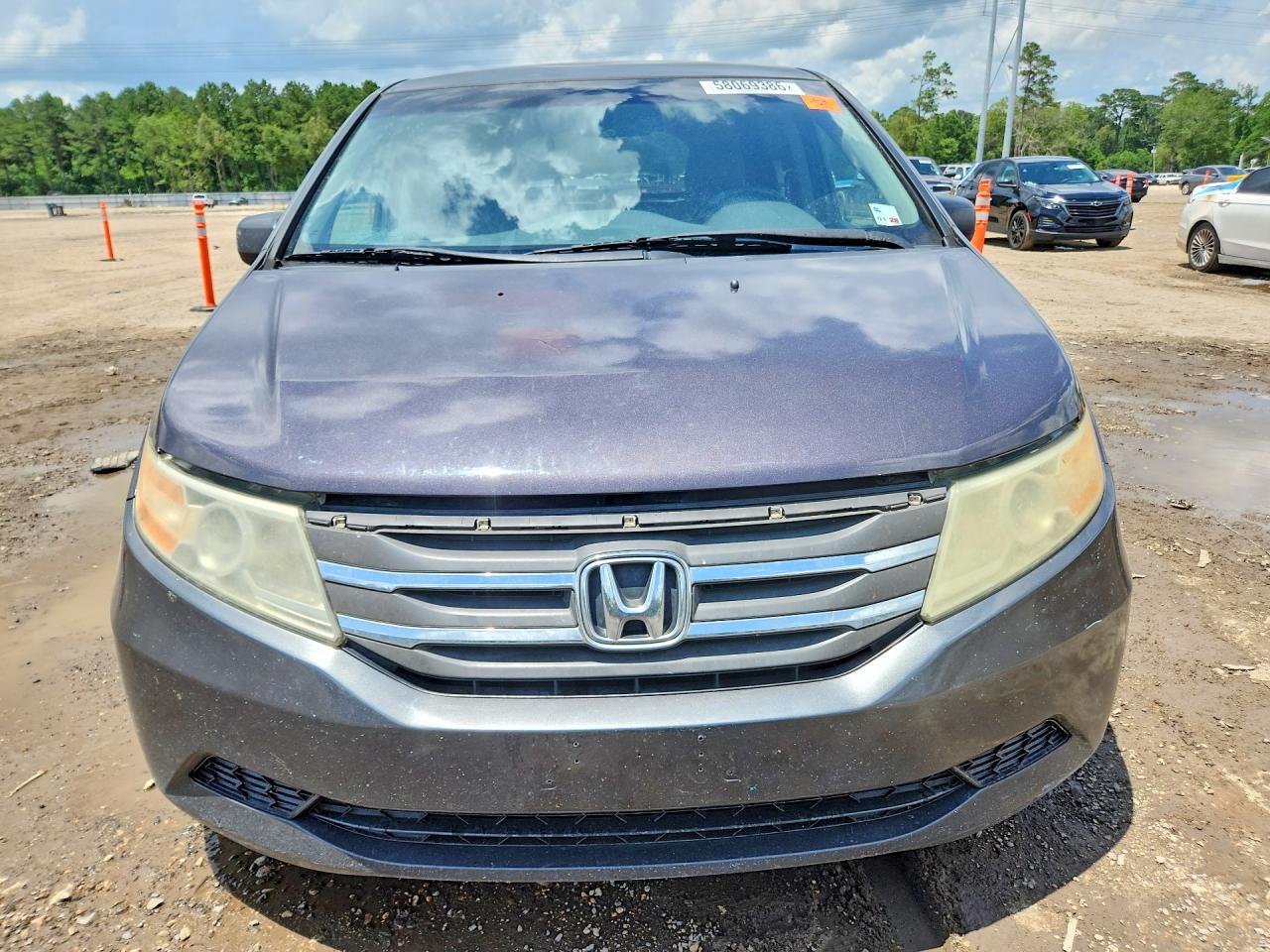 2013 Honda Odyssey Lx Gray vin: 5FNRL5H28DB052906