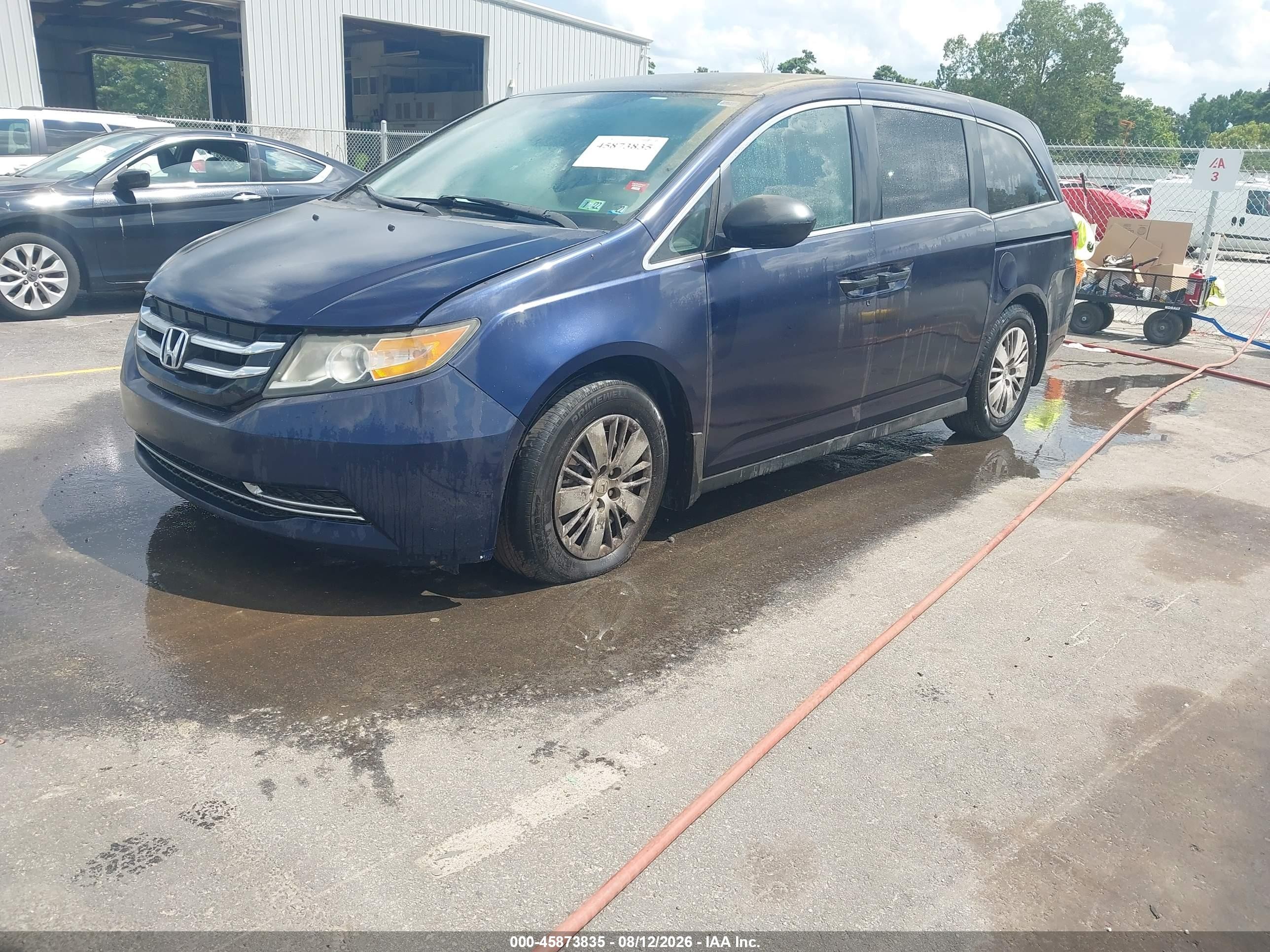 2014 Honda Odyssey Lx Blue vin: 5FNRL5H28EB015694