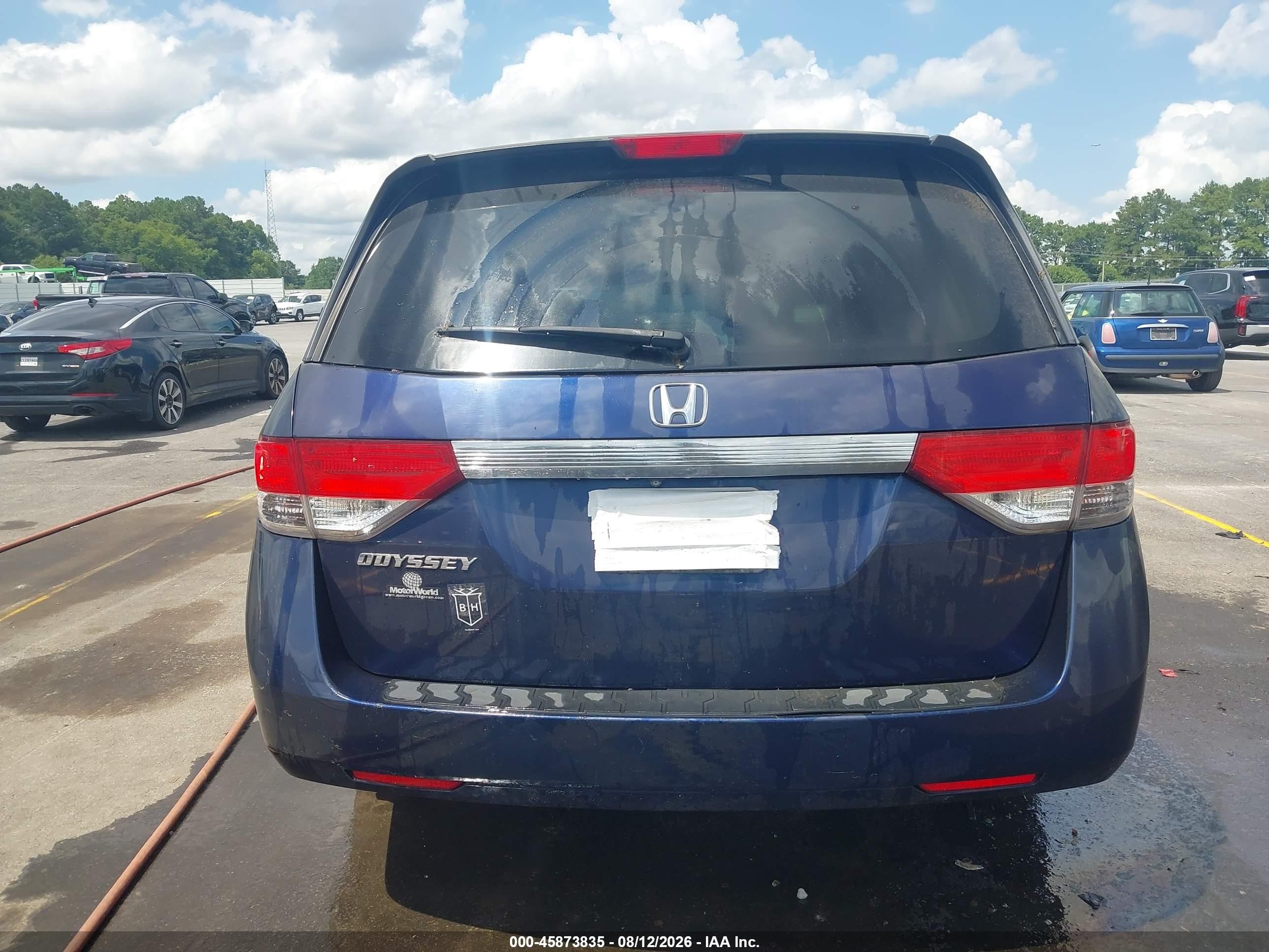 2014 Honda Odyssey Lx Blue vin: 5FNRL5H28EB015694
