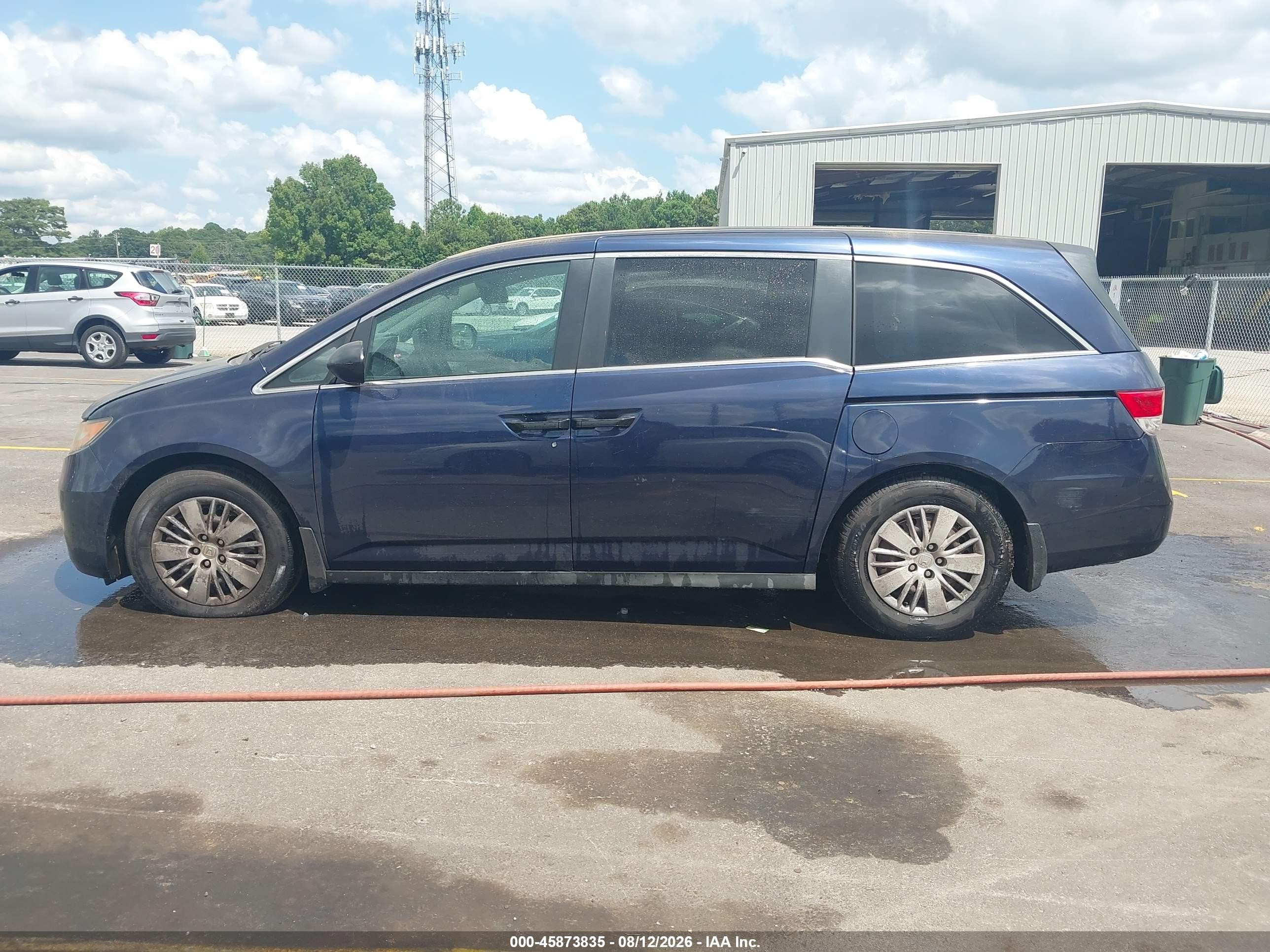 2014 Honda Odyssey Lx Blue vin: 5FNRL5H28EB015694