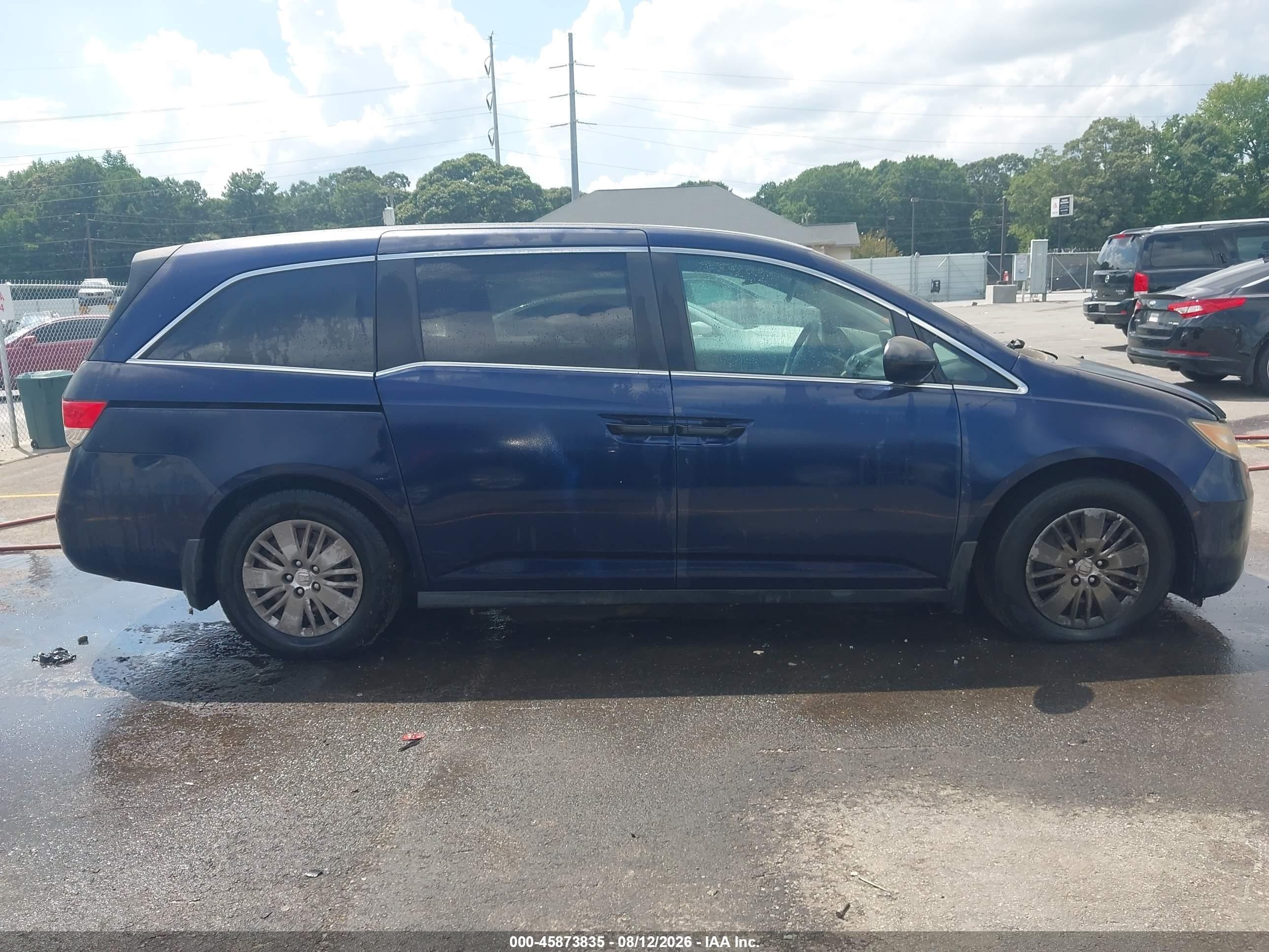 2014 Honda Odyssey Lx Blue vin: 5FNRL5H28EB015694