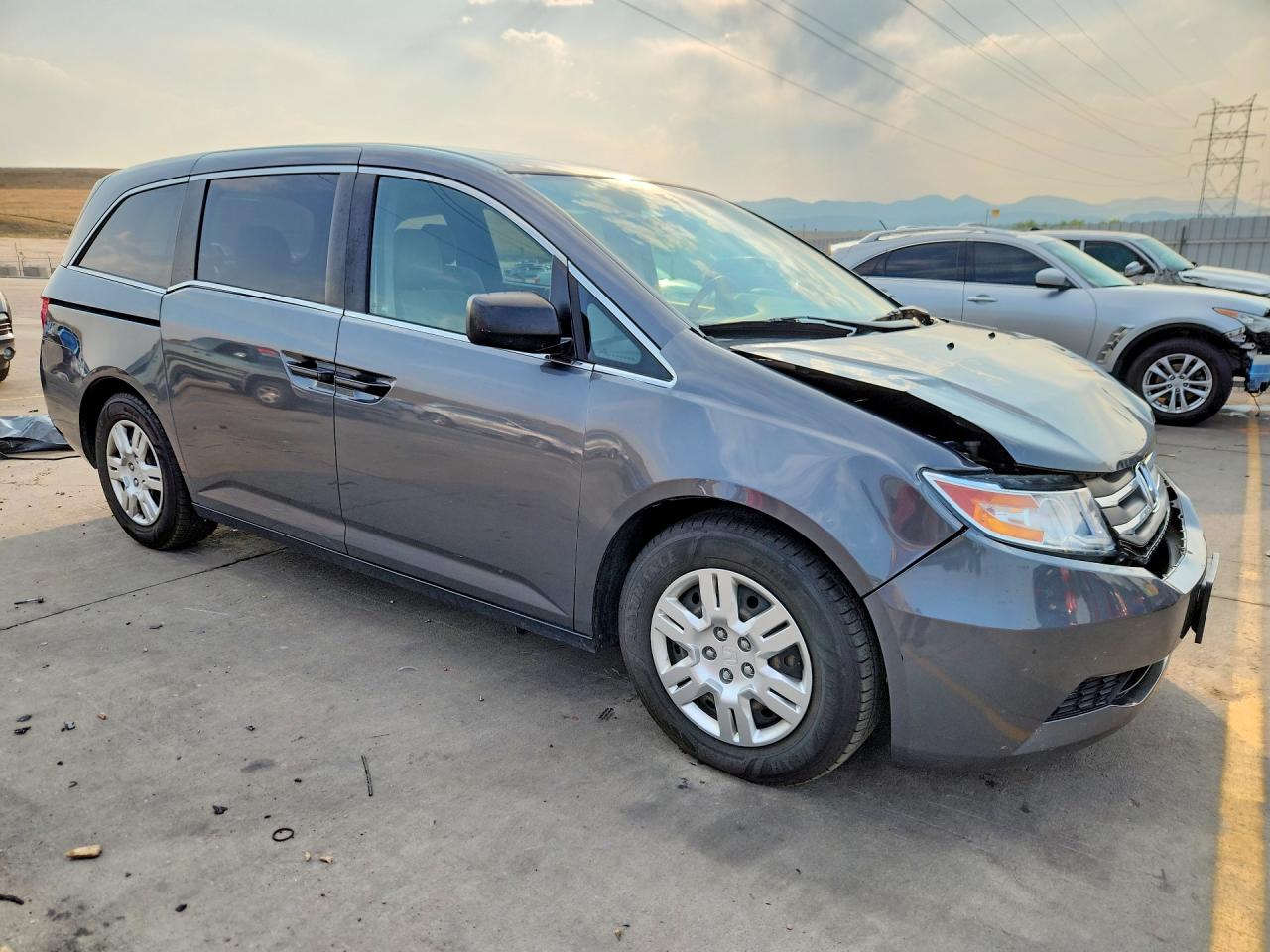 2012 Honda Odyssey Lx Gray vin: 5FNRL5H29CB128549