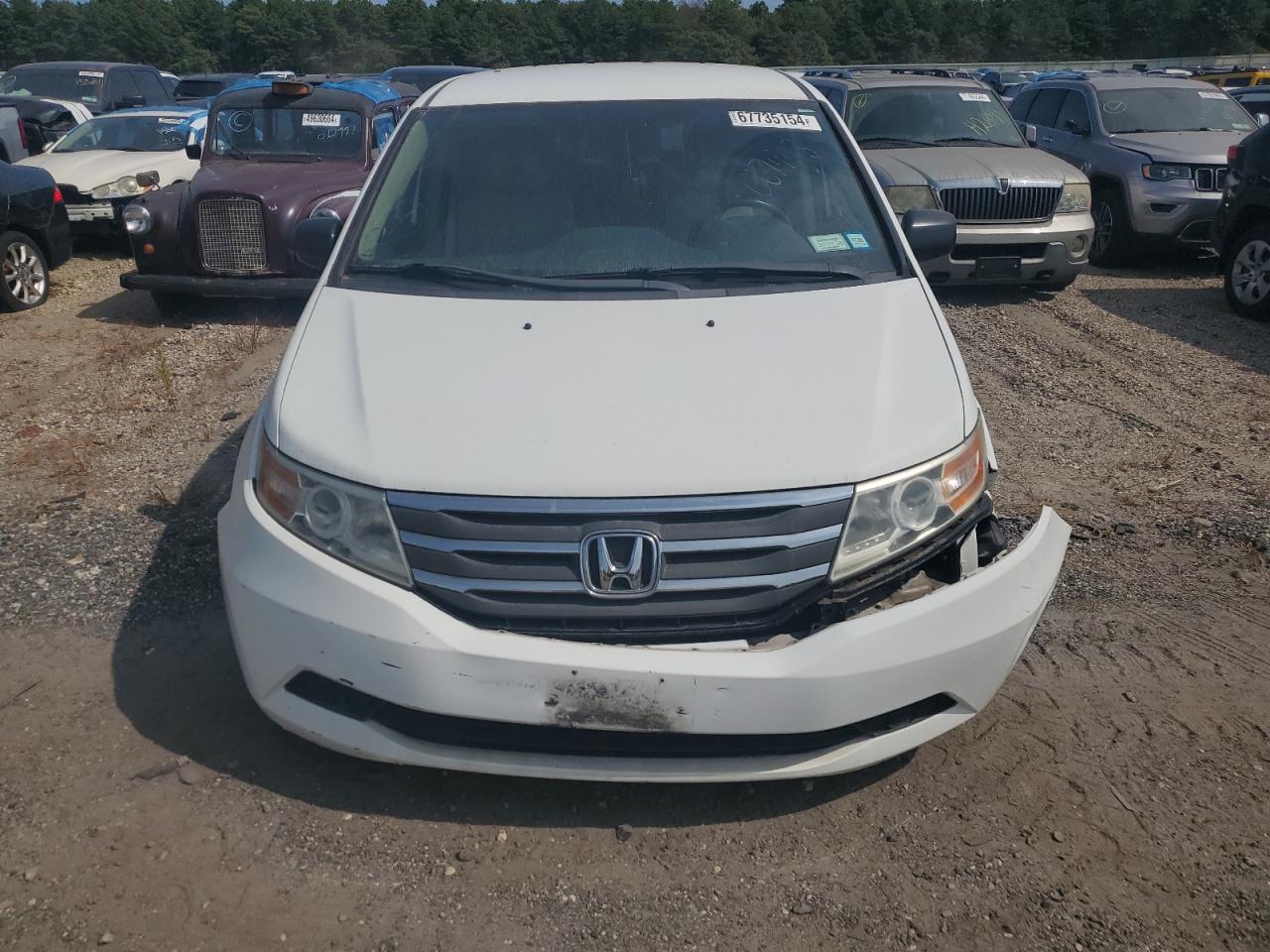 2013 Honda Odyssey Lx White vin: 5FNRL5H29DB007408