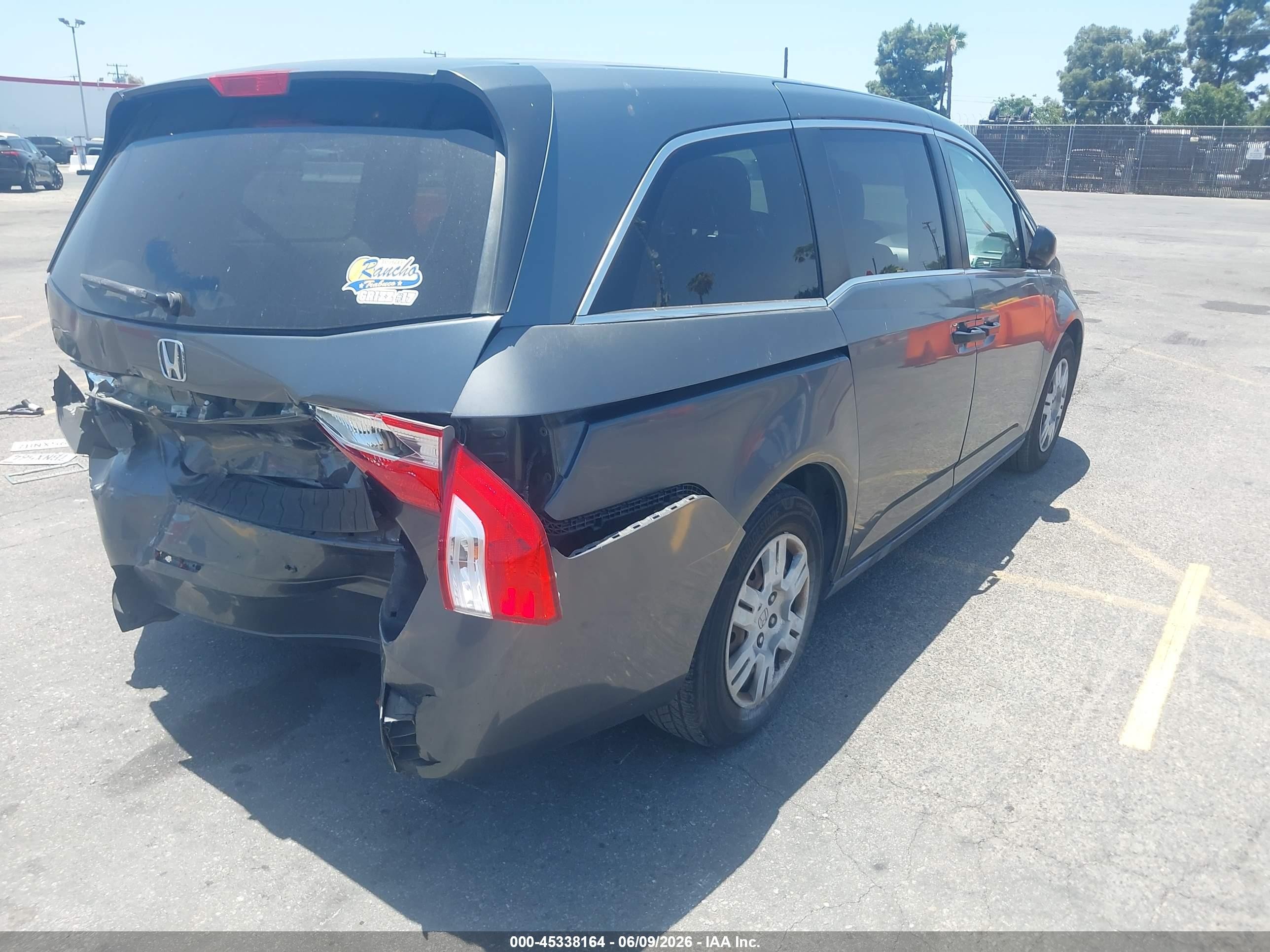 2013 Honda Odyssey Lx Gray vin: 5FNRL5H29DB058374