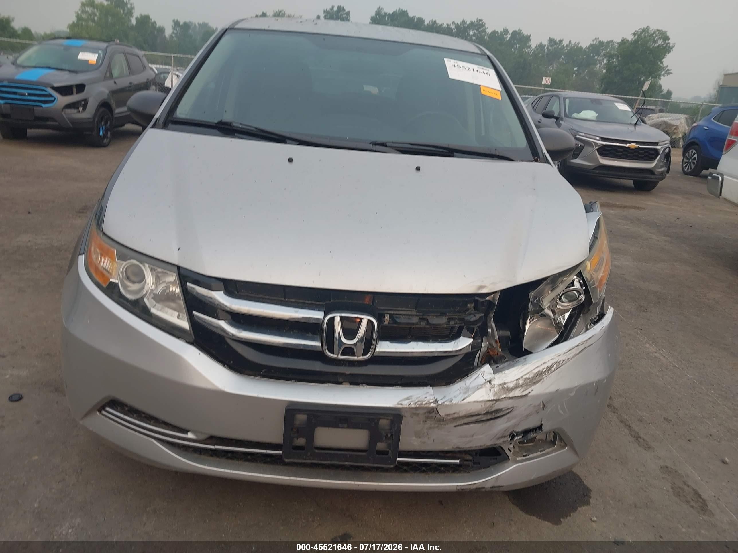 2014 Honda Odyssey Lx Silver vin: 5FNRL5H29EB056951