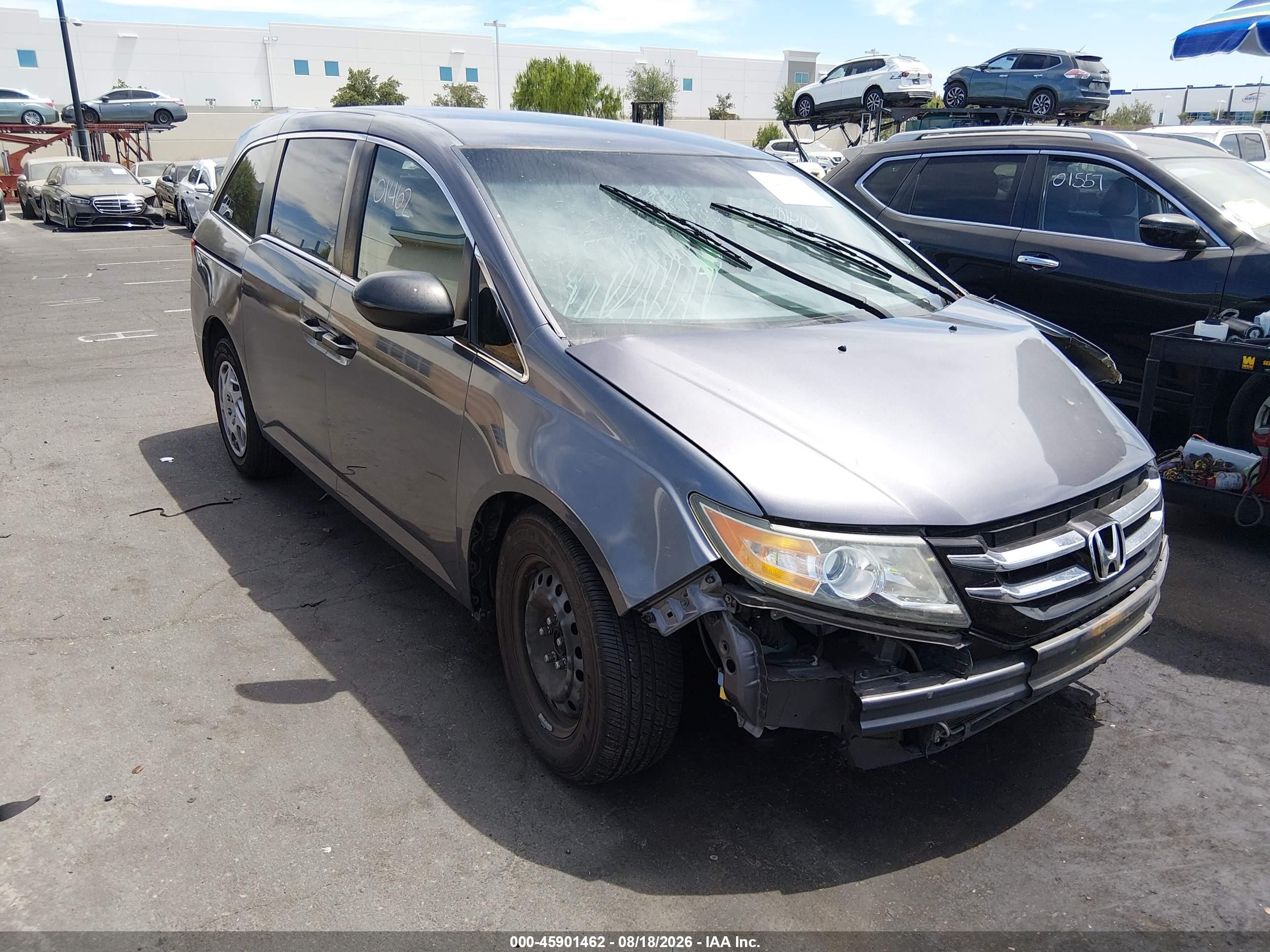 2014 Honda Odyssey Lx Серый vin: 5FNRL5H29EB065519