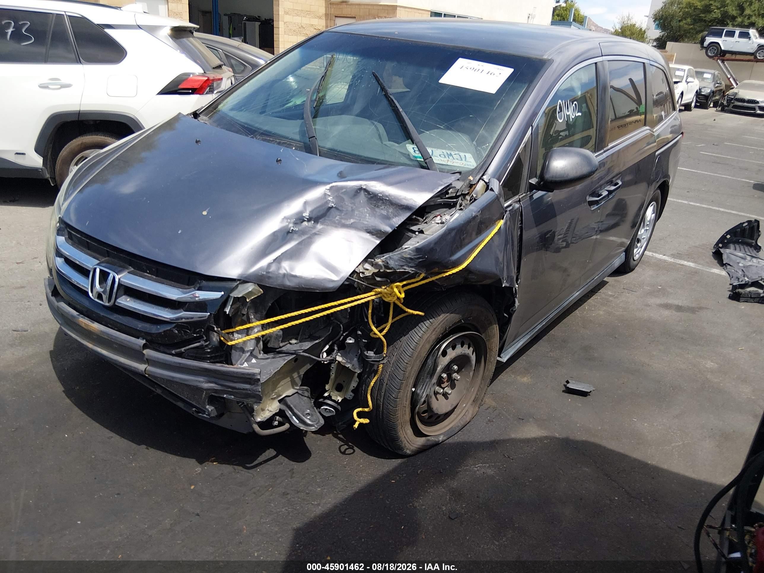 2014 Honda Odyssey Lx Gray vin: 5FNRL5H29EB065519