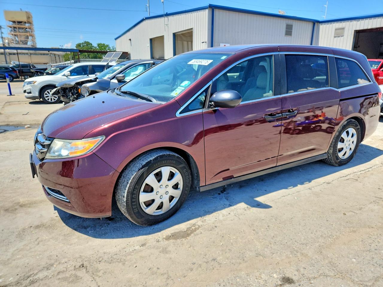 2014 Honda Odyssey Lx Бордовый vin: 5FNRL5H29EB088976