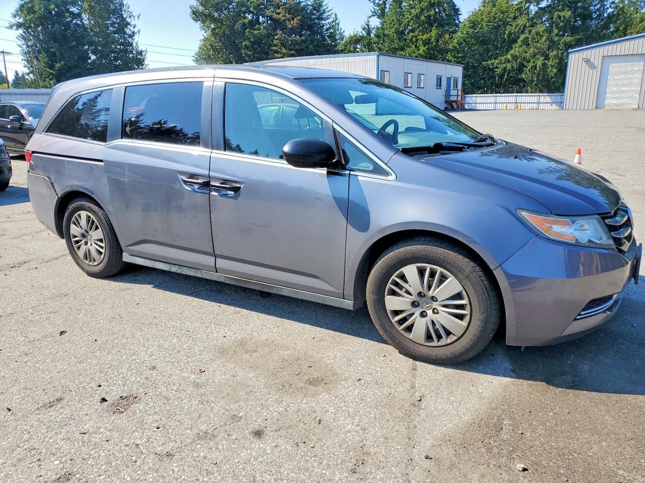 2014 Honda Odyssey Lx Gray vin: 5FNRL5H29EB112659