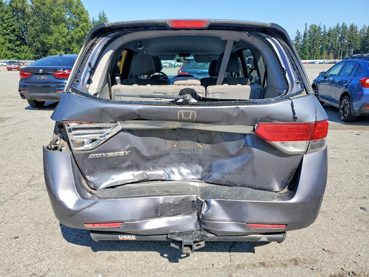 2014 Honda Odyssey Lx Gray vin: 5FNRL5H29EB112659