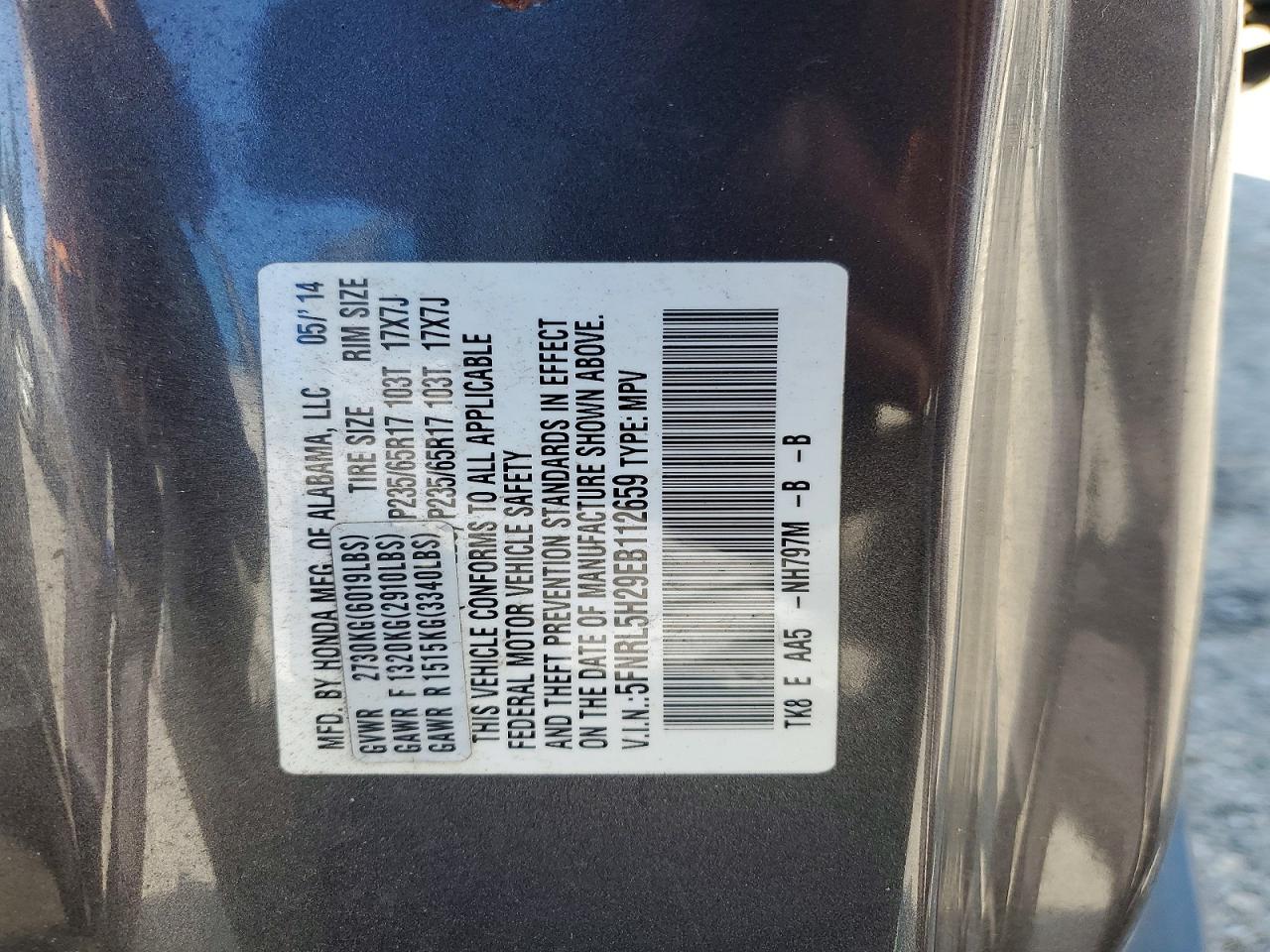 2014 Honda Odyssey Lx Gray vin: 5FNRL5H29EB112659