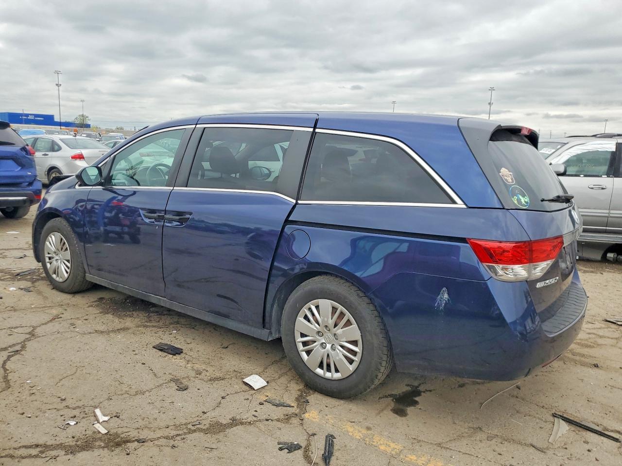2015 Honda Odyssey Lx Blue vin: 5FNRL5H29FB034482