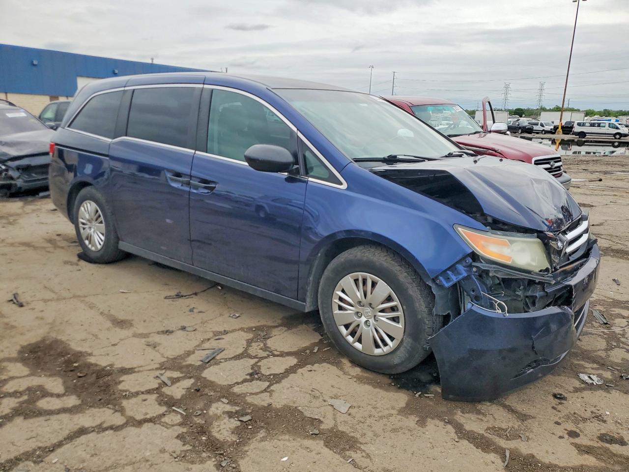 2015 Honda Odyssey Lx Blue vin: 5FNRL5H29FB034482